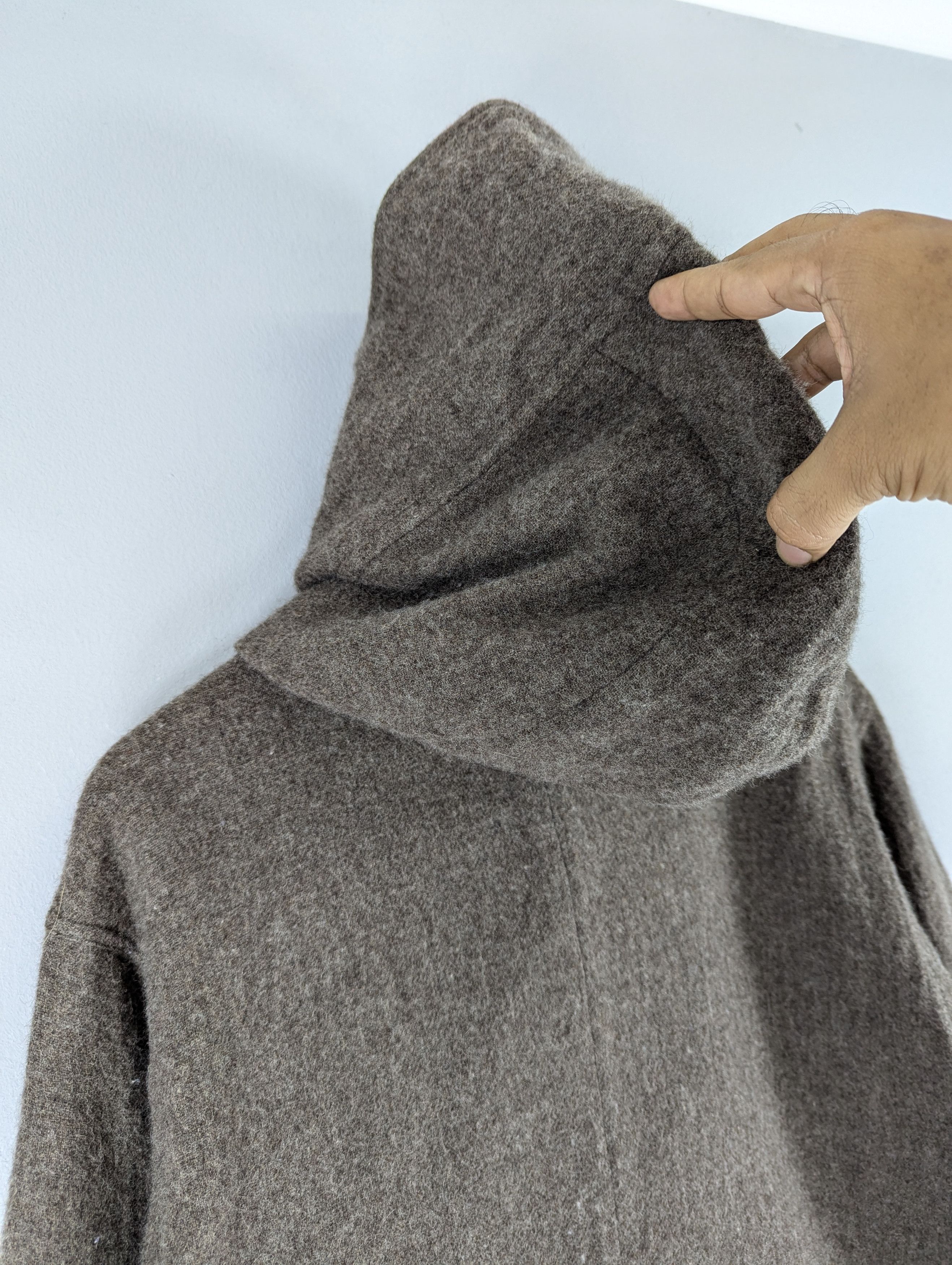 Designer × Paul Smith Paul Smith Cotton Wool Mix Tweed Double Hood Coat Jacket Size US L / EU 52-54 / 3 - 16 Thumbnail