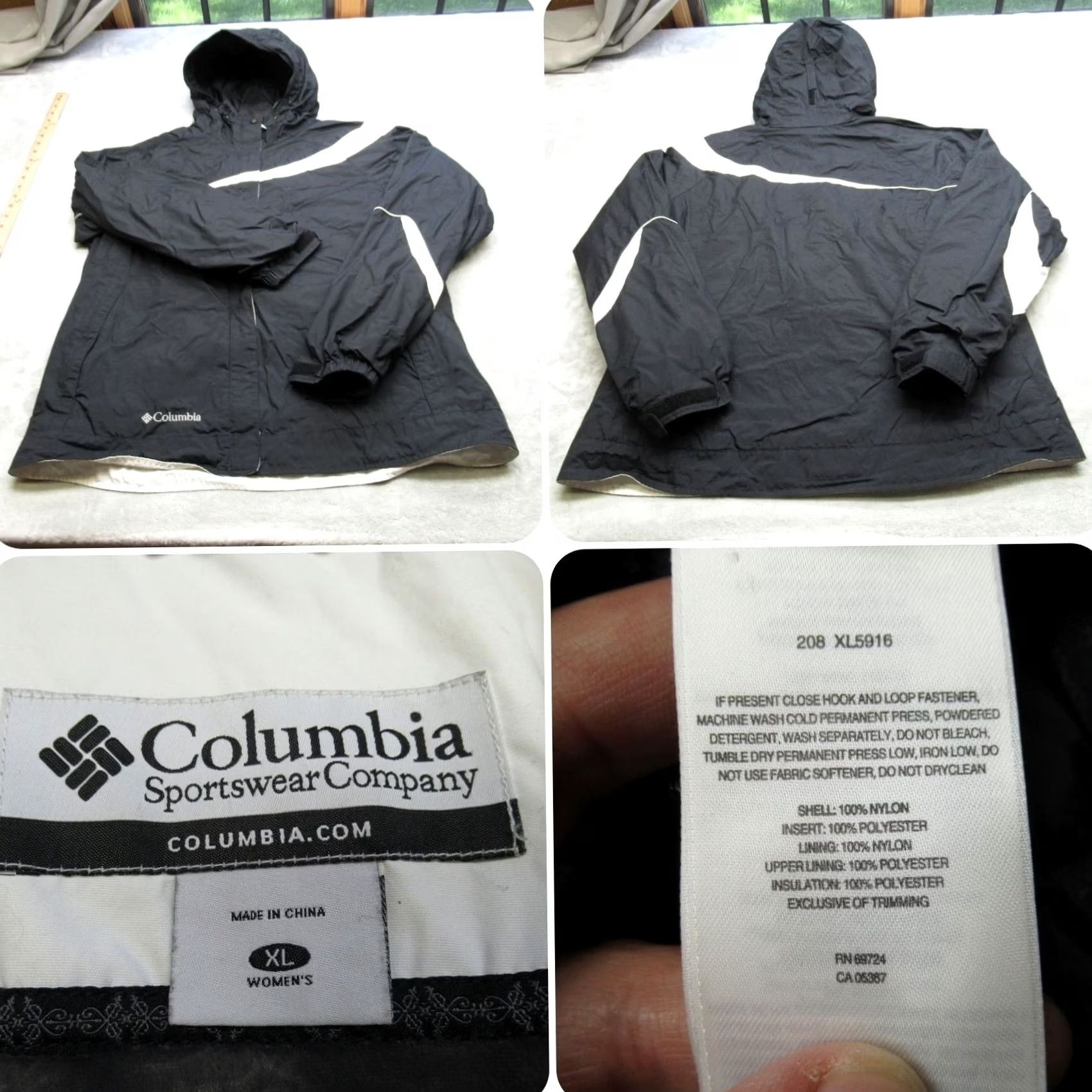 Rains Columbia Jacket Womens XL Waterproof Breathable Hooded Insulated Full Zip Rain Size XL / US 12-14 / IT 48-50 - 2 Thumbnail
