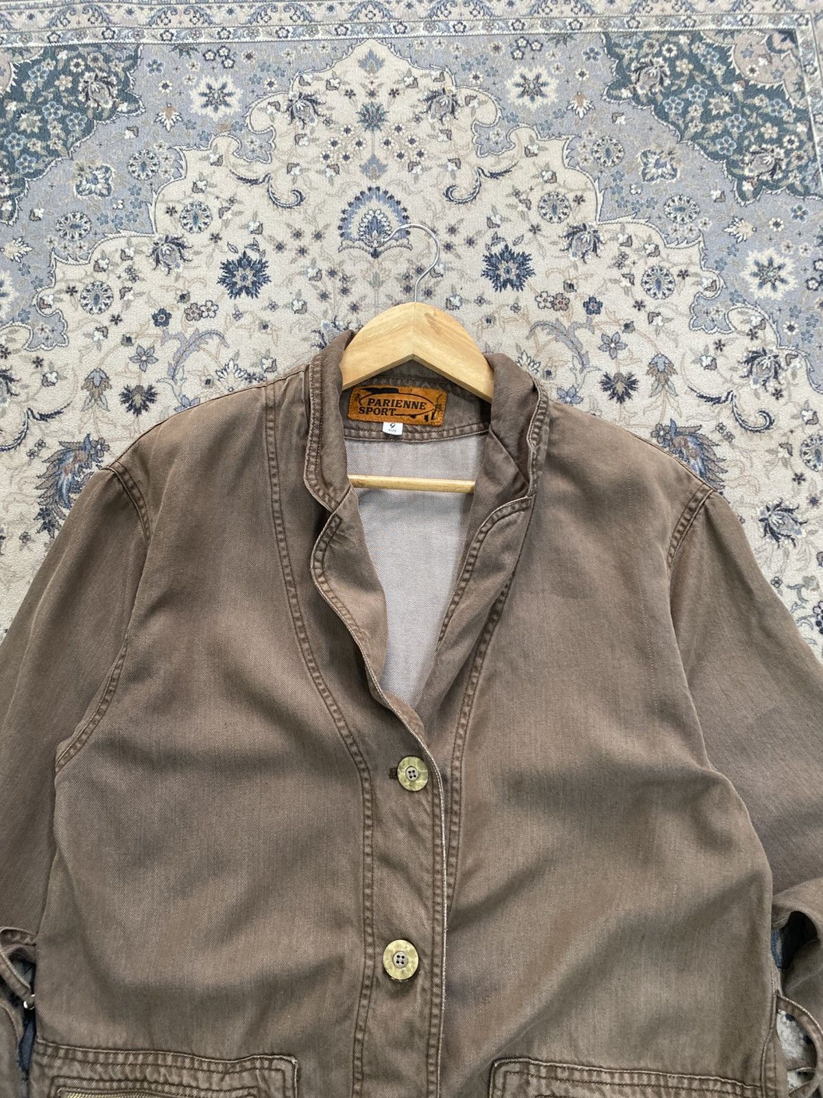 Vintage VINTAGE PARIENNE JACKET COATS BROWN 90s Size L / US 10 / IT 46 - 4 Thumbnail