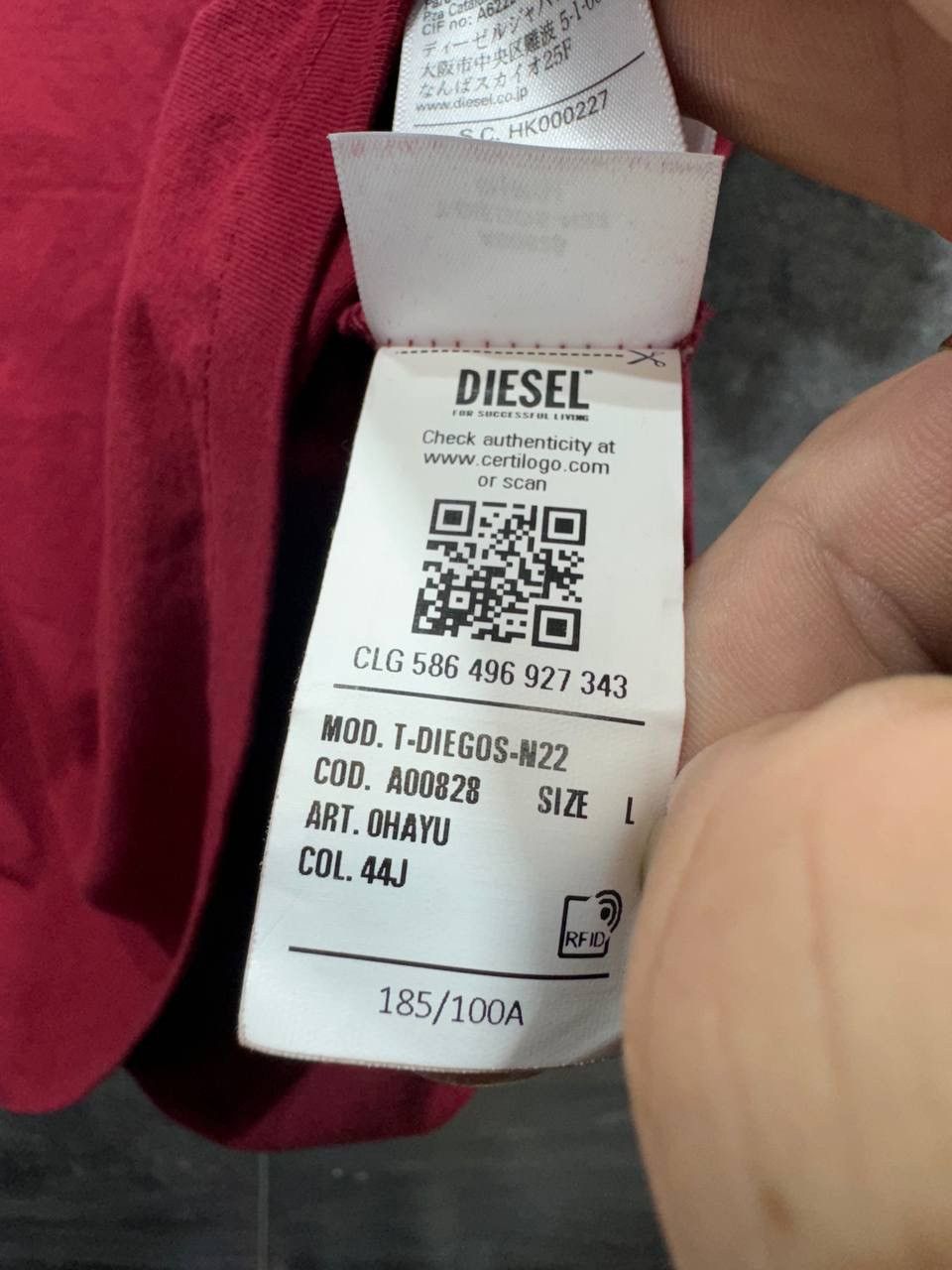 Diesel Diesel T-Diegos Graphic Logo T-Shirt Mens Size US L / EU 52-54 / 3 - 10 Thumbnail