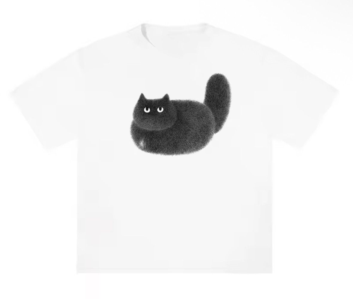 Japanese Brand Korean Harajuku Vintage Adorable Fluffy Cat Graphic T-Shirt Size US M / EU 48-50 / 2 - 2 Thumbnail
