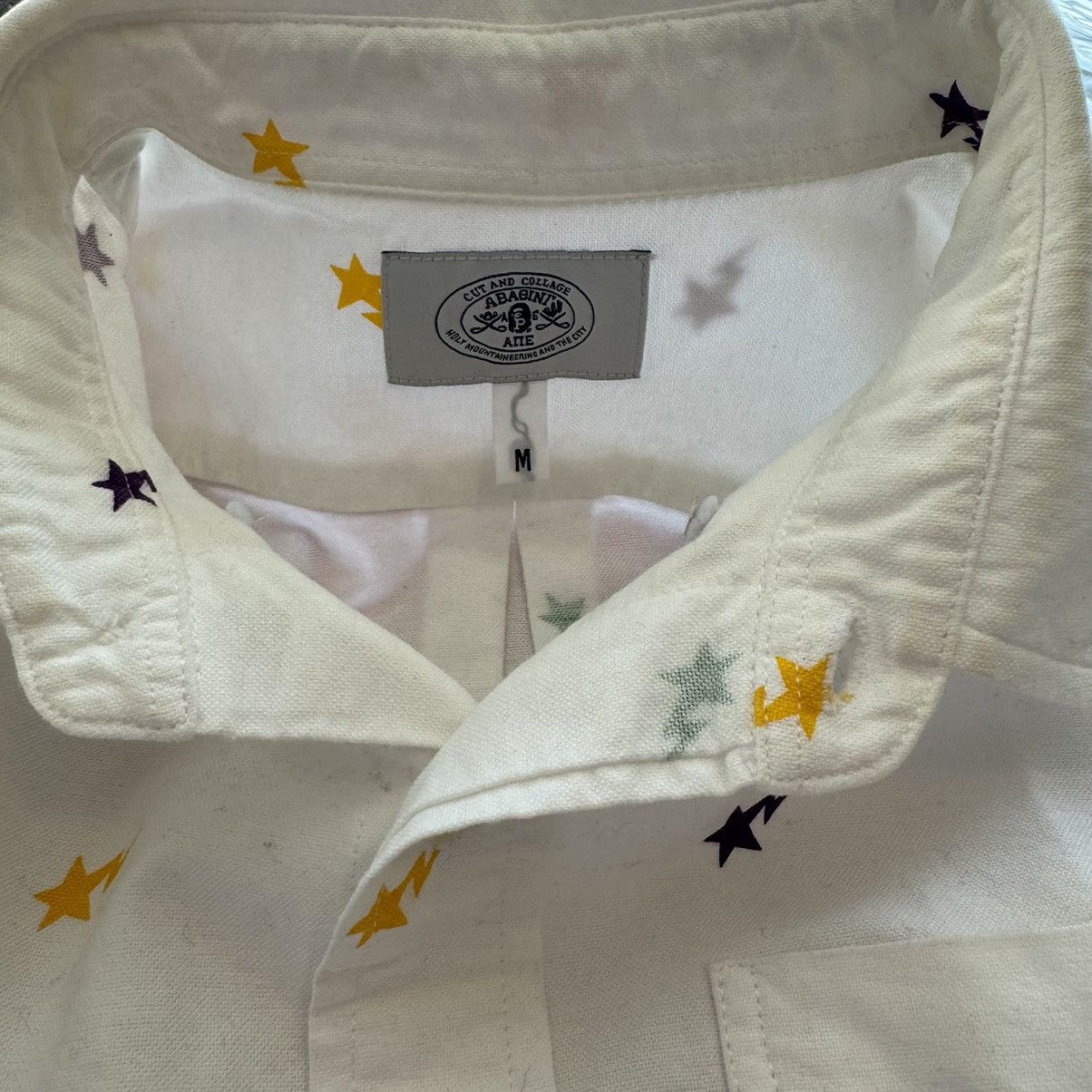 Bape OG Multicolor Star Pattern Long Sleeve Button Up Shirt Size US M / EU 48-50 / 2 - 14 Thumbnail