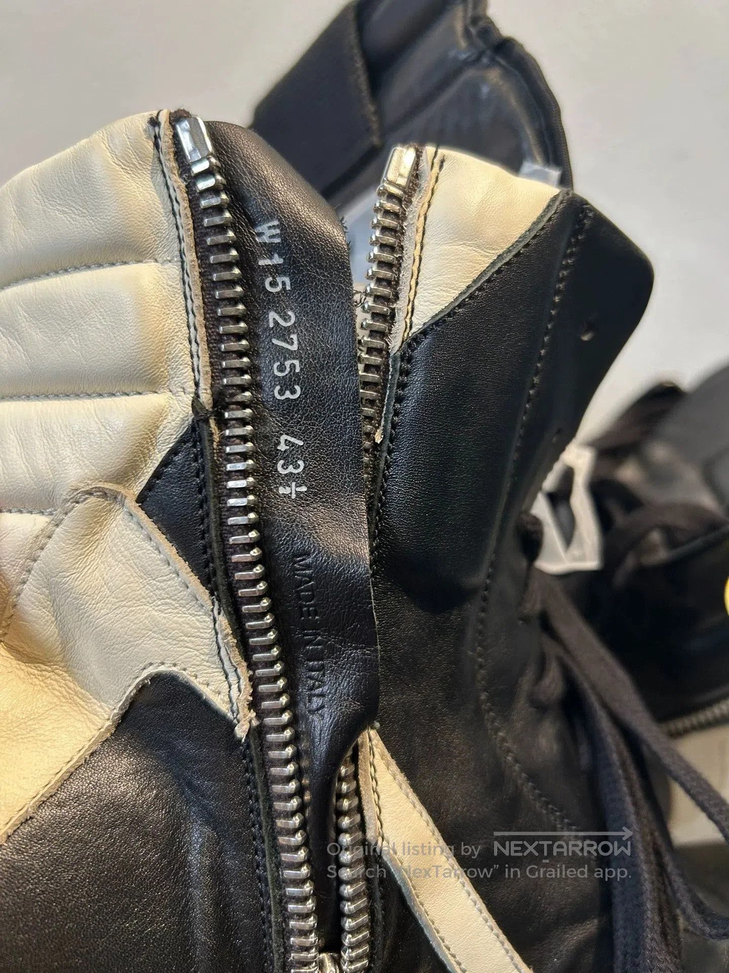 Rick Owens rick owens high-top leather sneakers size 43.5. Size US 10 / EU 43 - 6 Thumbnail