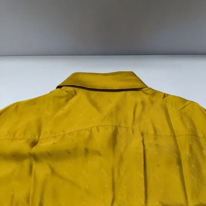 Fendi FENDI Yellow Logo Long Sleeve Shirt -2507 Size US M / EU 48-50 / 2 - 2 Thumbnail