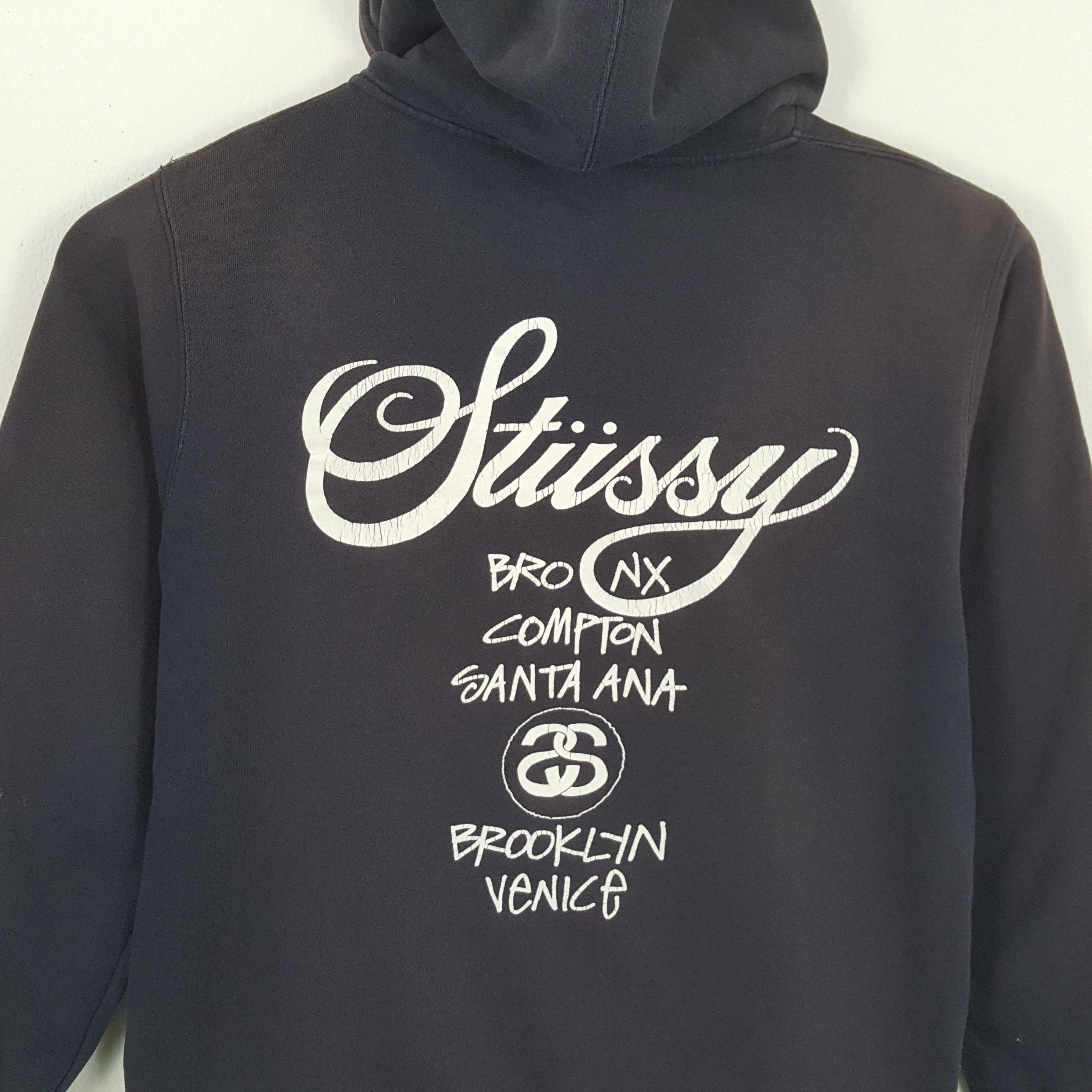 Stussy × Vintage Vintage STUSSY Streetwear Skateboard Distressed Hoodies Size US M / EU 48-50 / 2 - 2 Thumbnail