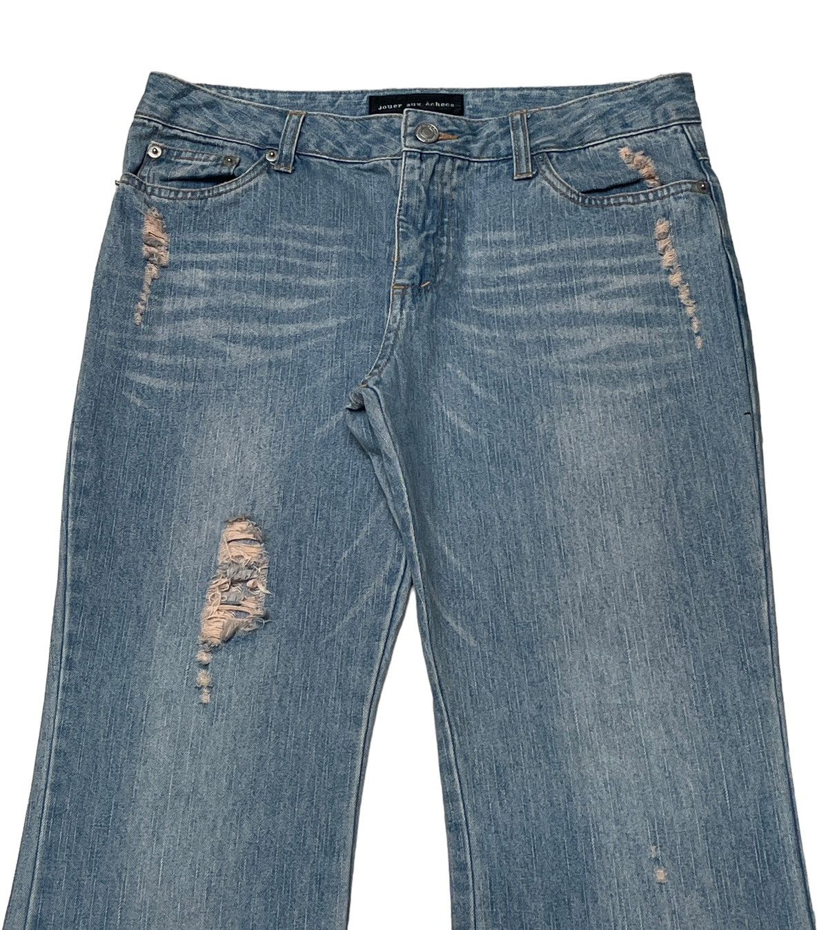 Japanese Brand × Vintage Vintage Japanese Brand Jouer Aux Echecs Flared Jeans 1990s Size US 30 / EU 46 - 3 Thumbnail