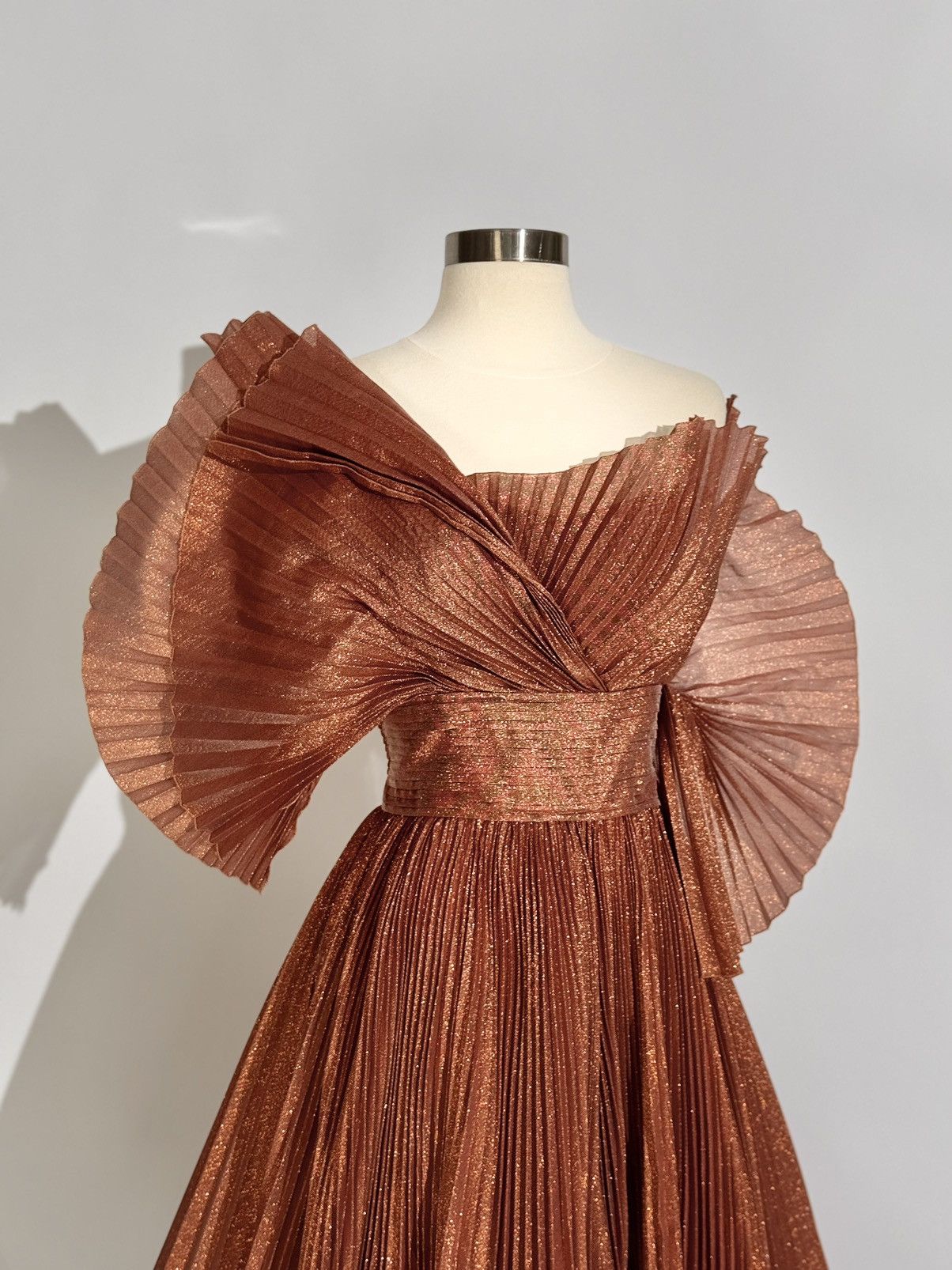 Other Brand New US 6 GEMY MAALOUF High-Low Pleated Evening Dress Size M / US 6-8 / IT 42-44 - 2 Thumbnail