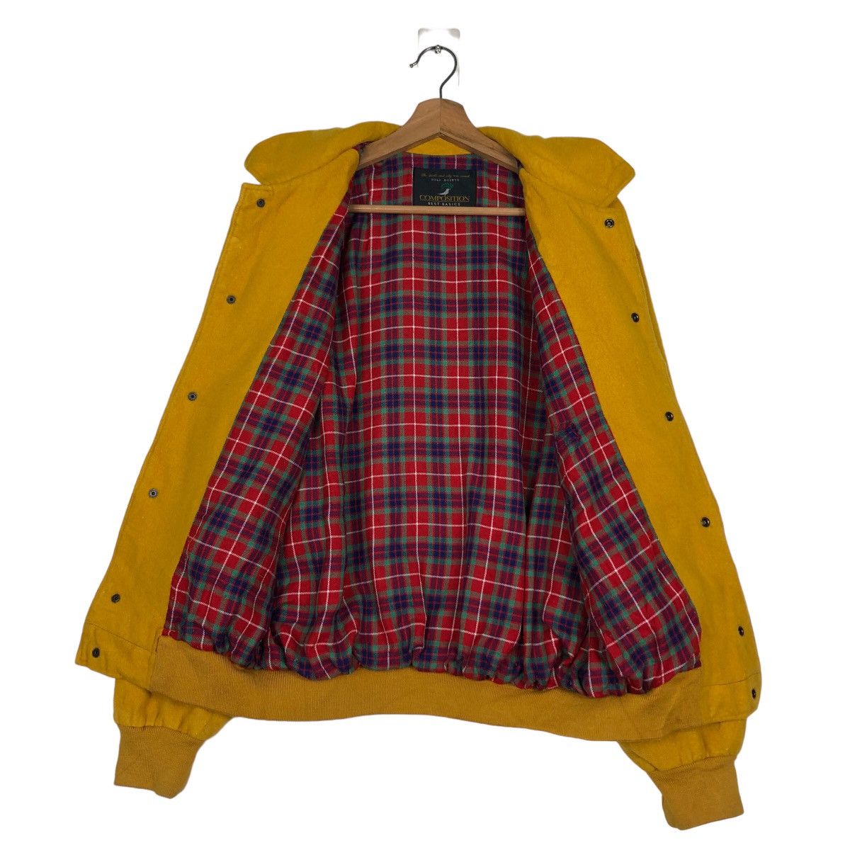 Japanese Brand Vintage Wool Bomber Jacket Sole Agents Tartan Design Lining Size US L / EU 52-54 / 3 - 13 Thumbnail