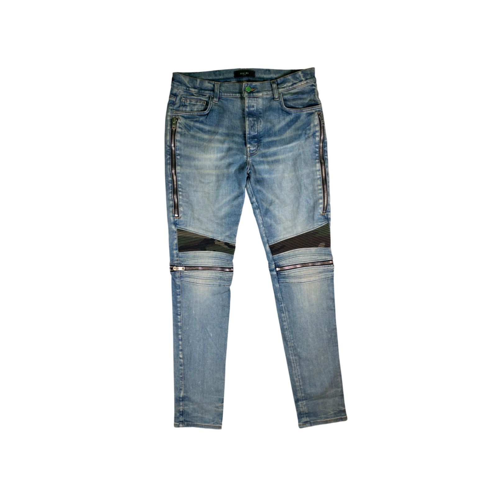Amiri Amiri MX2 Camo Patch Light Wash Jeans Size US 34 / EU 50 - 1 Thumbnail