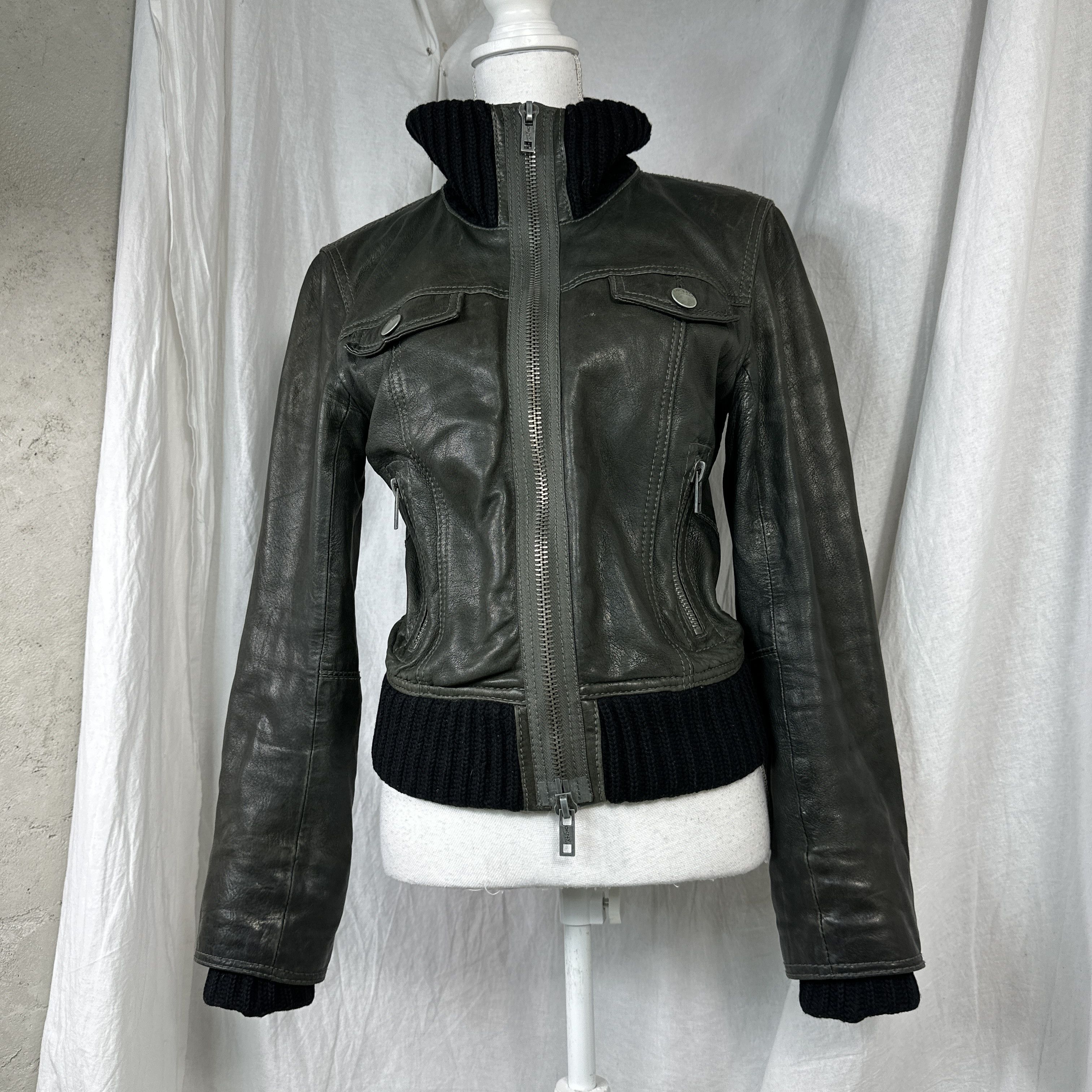 DKNY × Vintage Vintage DKNY Donna Karan New York Leather Blouson Jacket Size US S / EU 44-46 / 1 - 11 Thumbnail