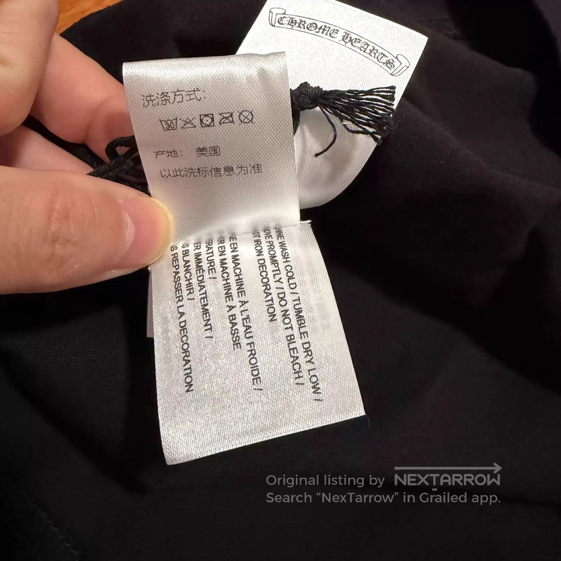 Chrome Hearts Black Long Sleeve Shirt with Pink Skull Wing Graphic. Size US M / EU 48-50 / 2 - 6 Thumbnail