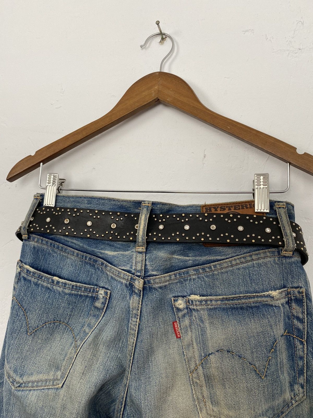 If Six Was Nine Black crystal studded 100% leather belt Size ONE SIZE - 5 Thumbnail