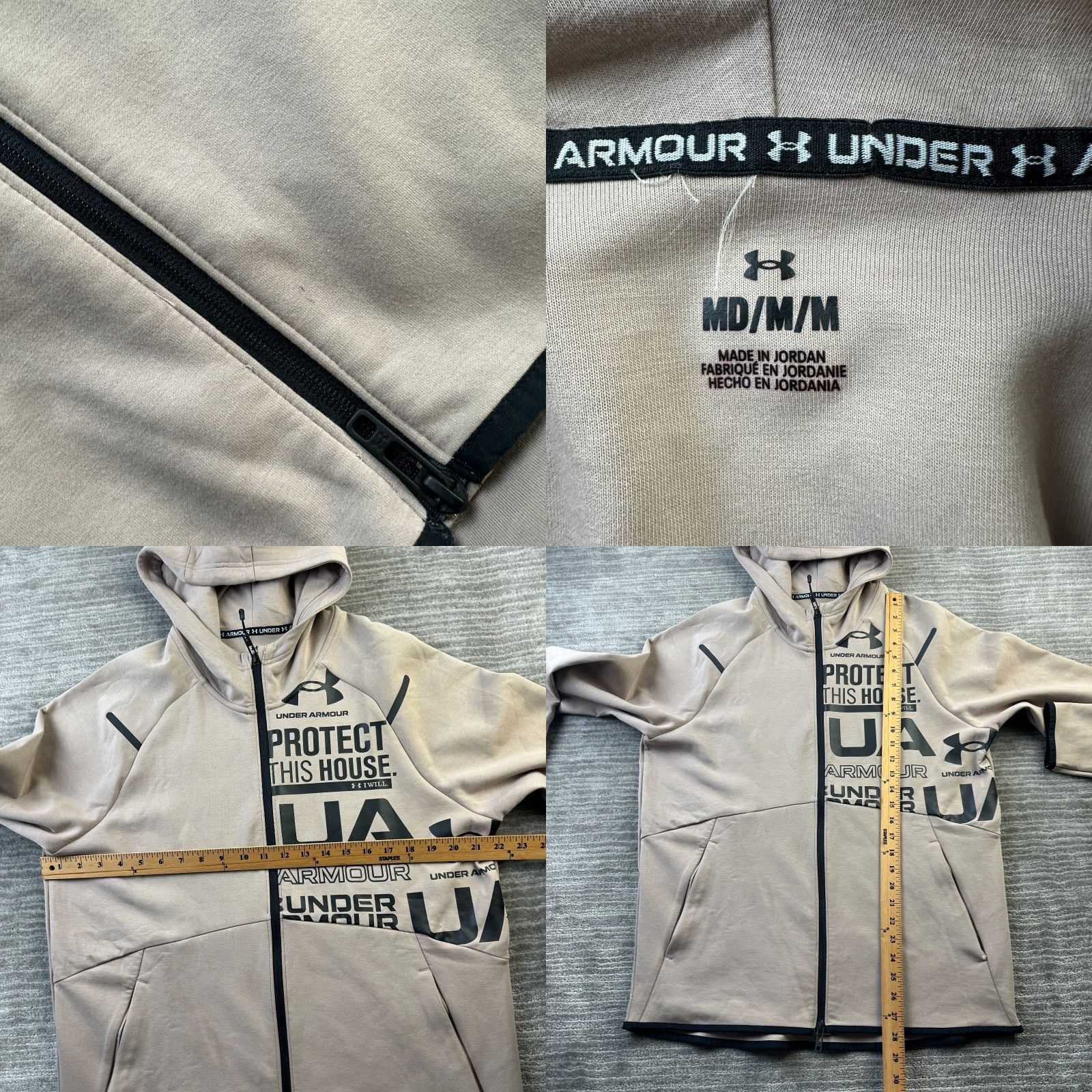 Under Armour Under Armour Hoodie Mens M Unstoppable Fleece Graphic Zip Hooded Pockets Logo Size US M / EU 48-50 / 2 - 8 Thumbnail