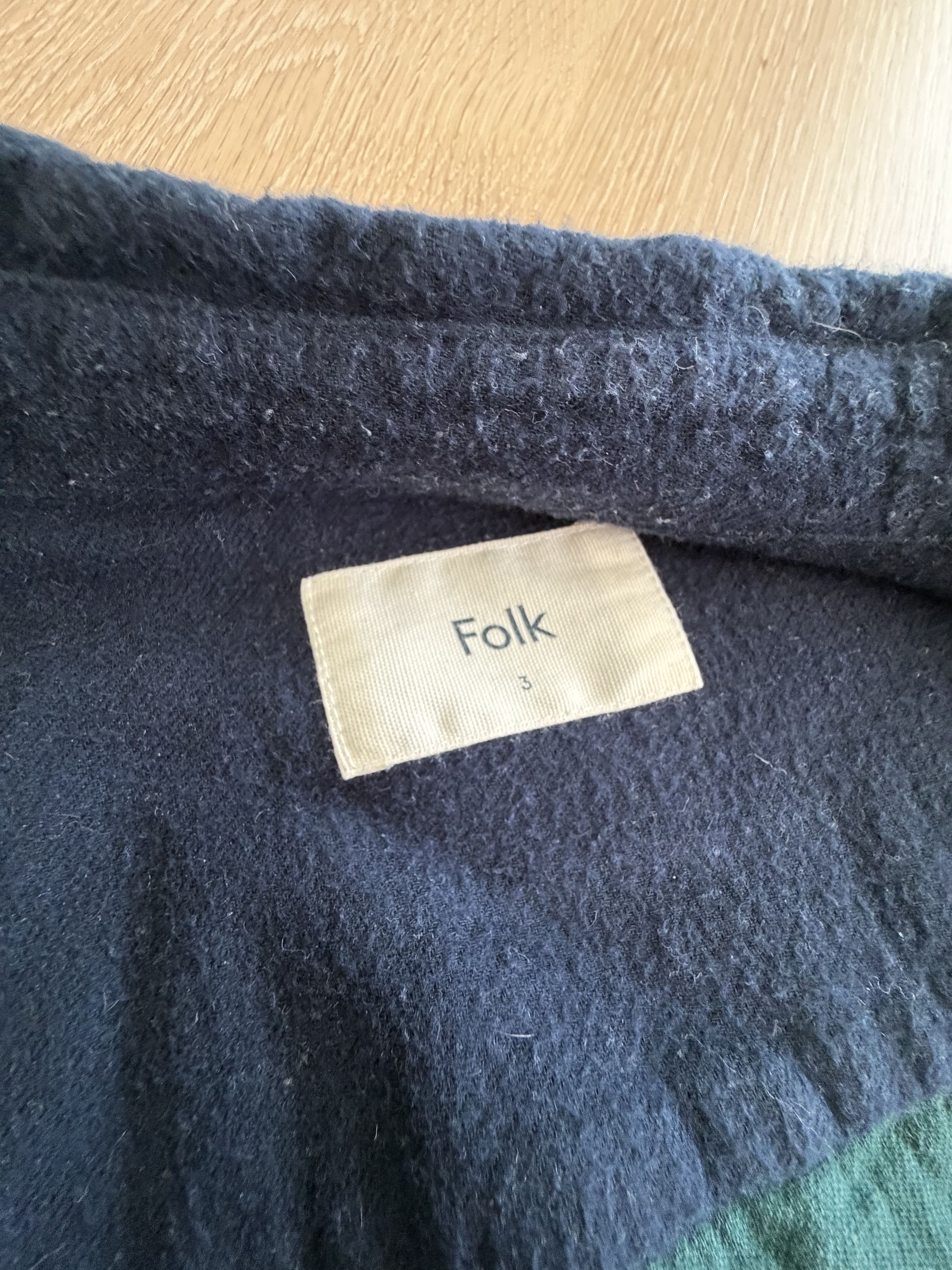 Folk Folk Navy Felt Shirt Size US M / EU 48-50 / 2 - 10 Thumbnail