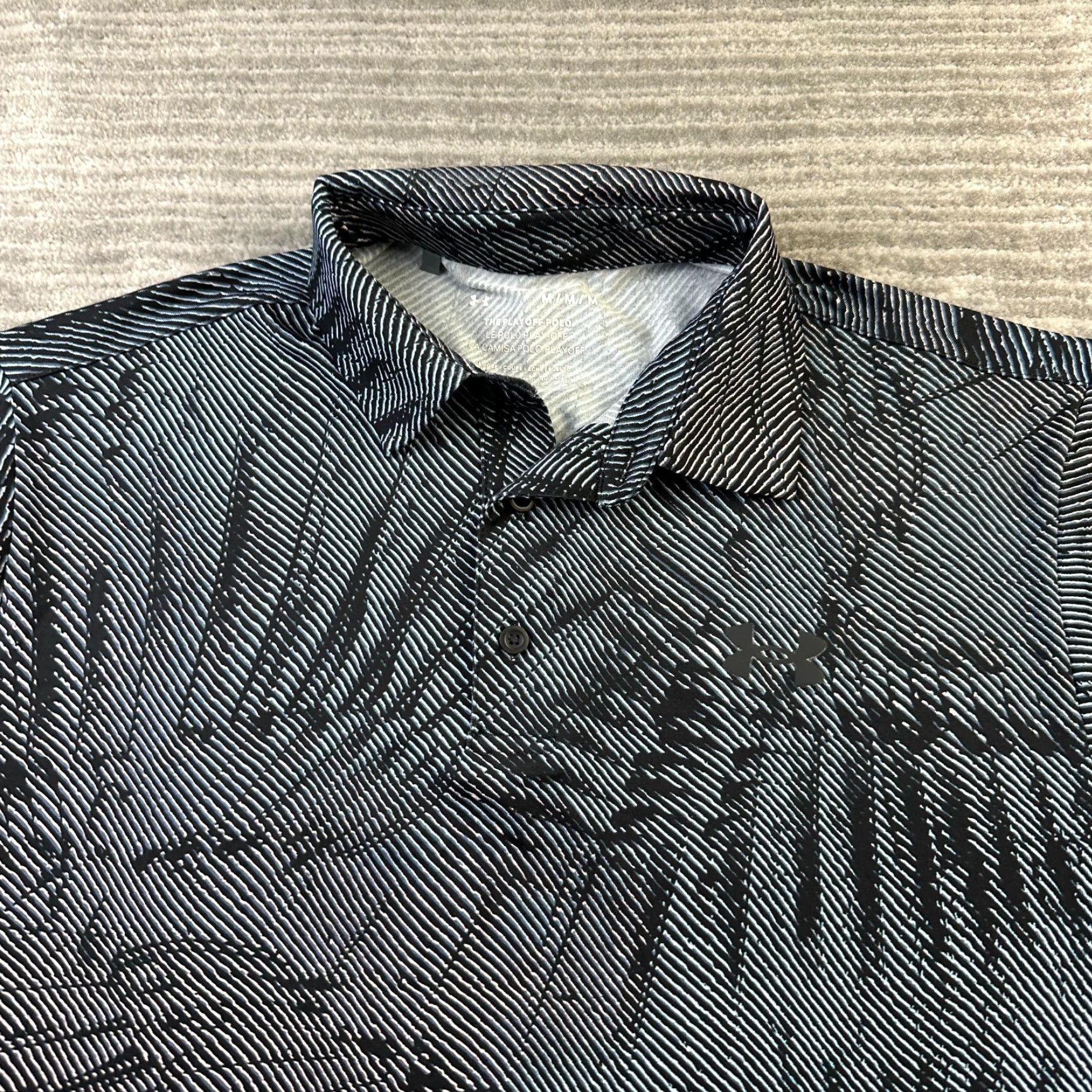 Under Armour Under Armour Polo Shirt Mens M Blue Golf All Over Print Geometric Size US M / EU 48-50 / 2 - 4 Thumbnail