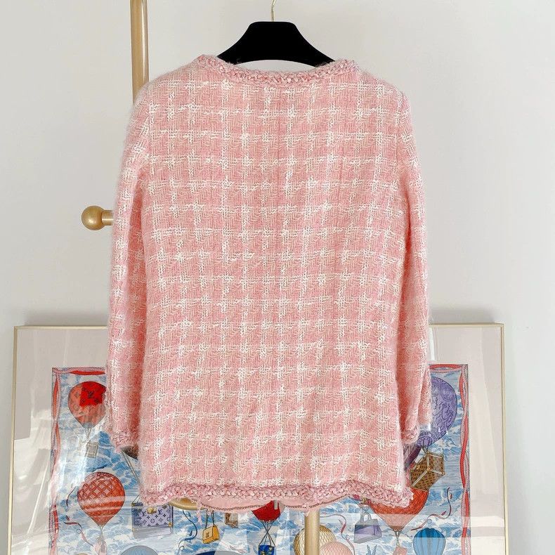 Chanel Chanel Cherry blossom pink braided jacket 2504-Nextarrow Size XS / US 0-2 / IT 36-38 - 2 Thumbnail
