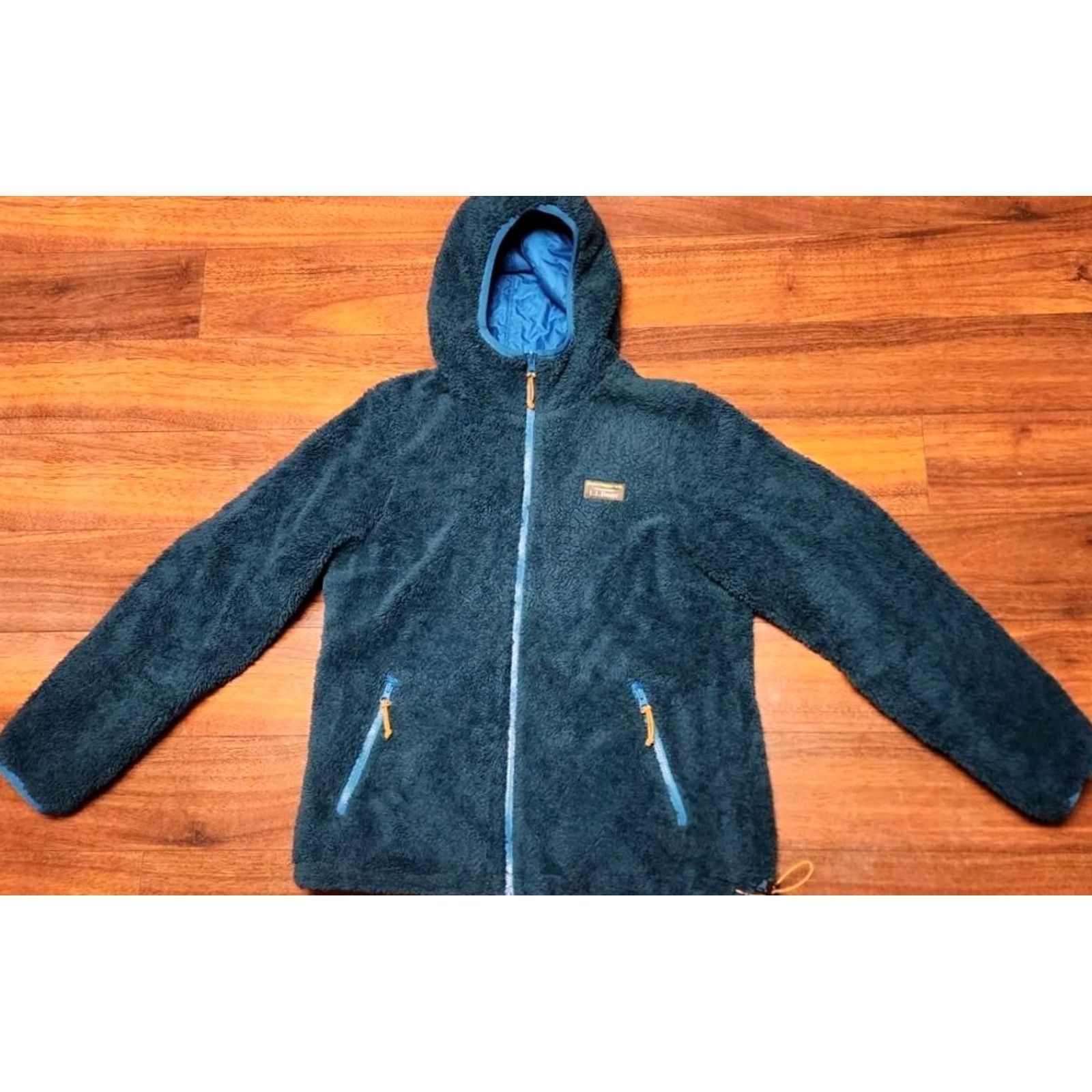 Vintage VINTAGE LL BEAN Mountain Reversible Jacket Women's M Reg Primaloft Fleece VTG Zip Hooded Blue on one side and fleece side is green. Size M / US 6-8 / IT 42-44 - 7 Thumbnail