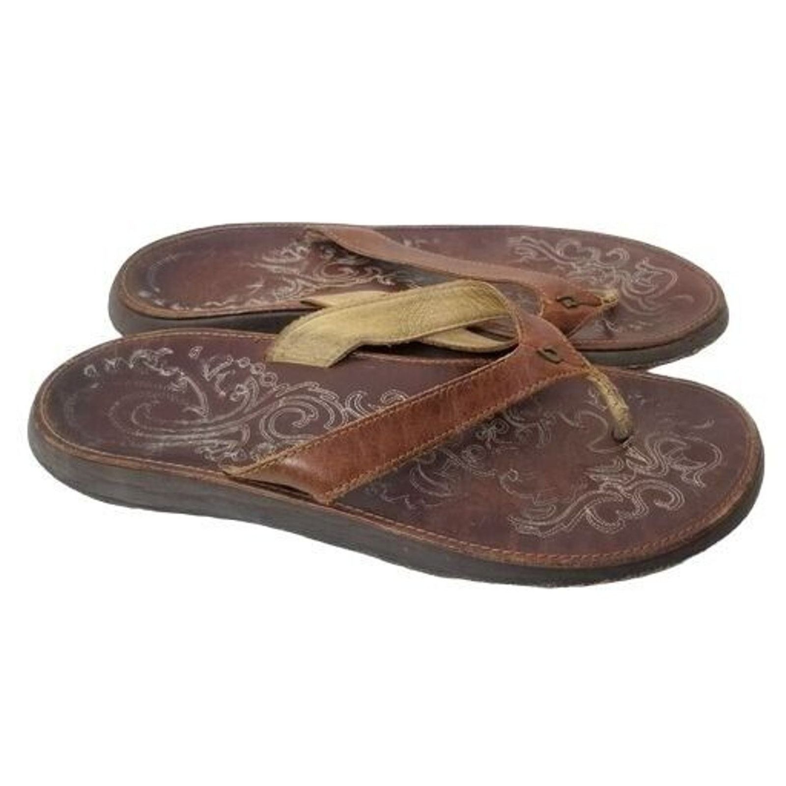 Olukai Olukai Womens Paniolo Leather Flip Flops Thongs Sandals Sz 9 Size US 9 / IT 39 - 2 Thumbnail