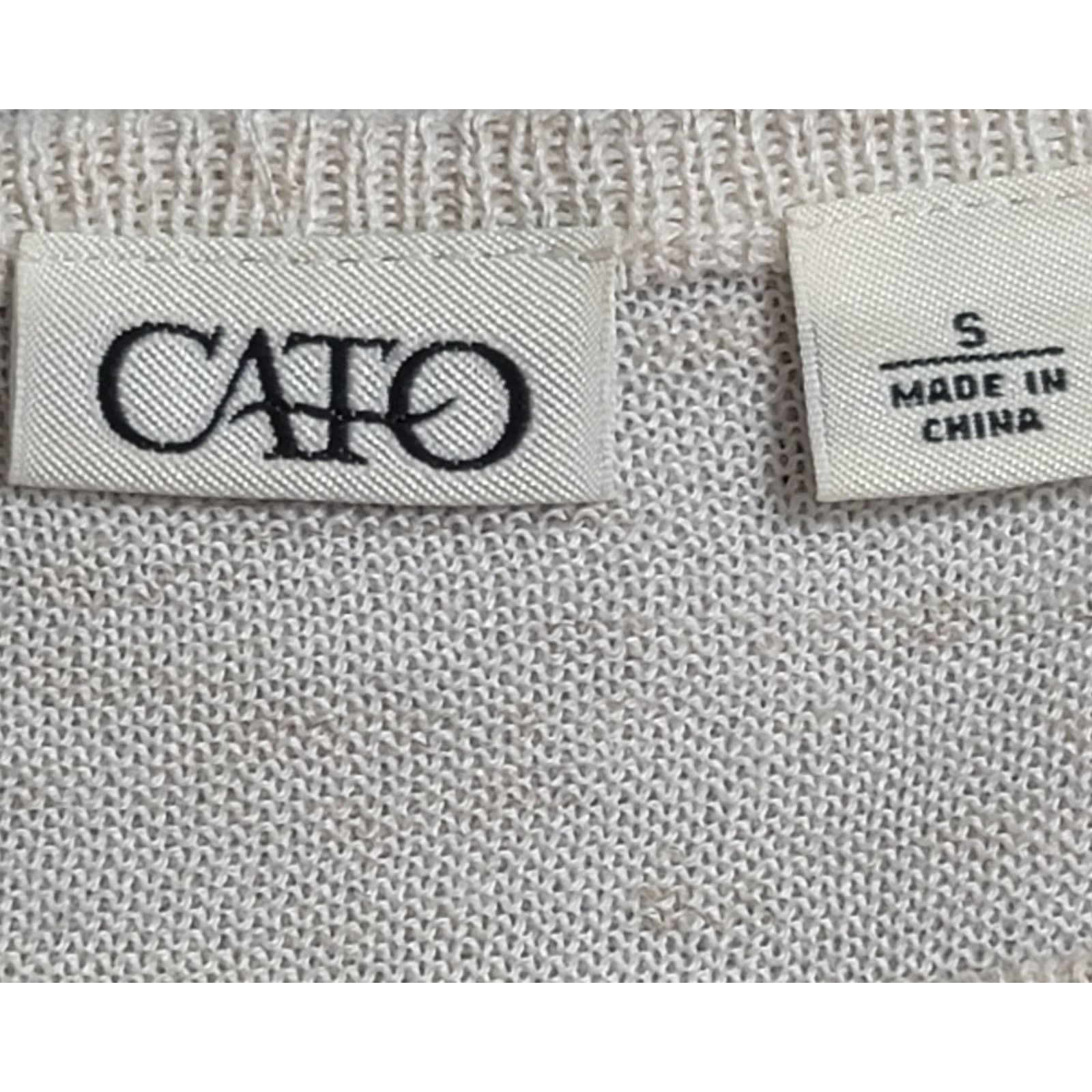 Other Cato Cream Marled Open Knit Hi Low Top Small Drop Shoulder Size S / US 4 / IT 40 - 3 Thumbnail