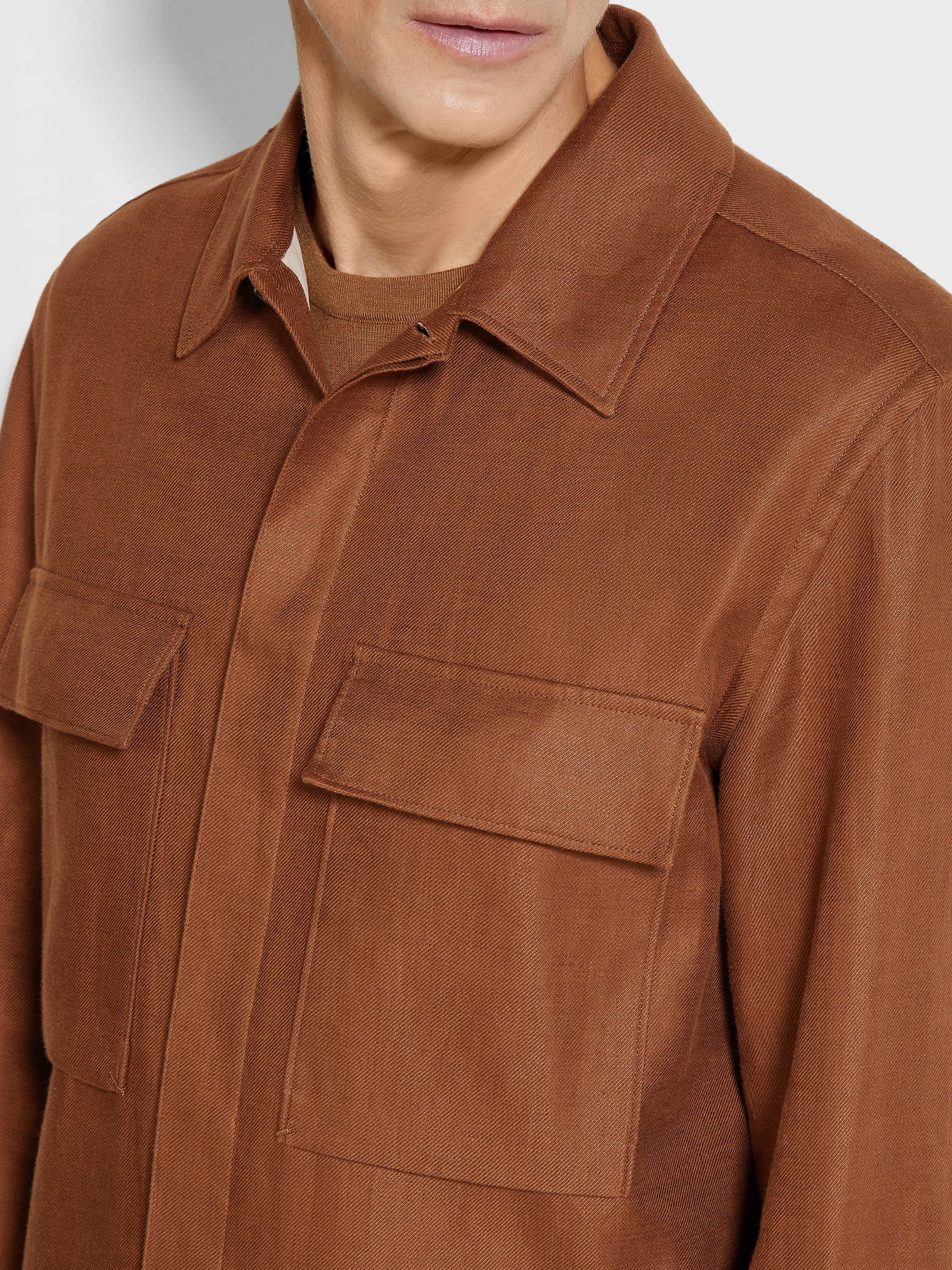 Ermenegildo Zegna o1s1rm0225 RUDV60A7 Shirt in Brown Size US M / EU 48-50 / 2 - 3 Thumbnail