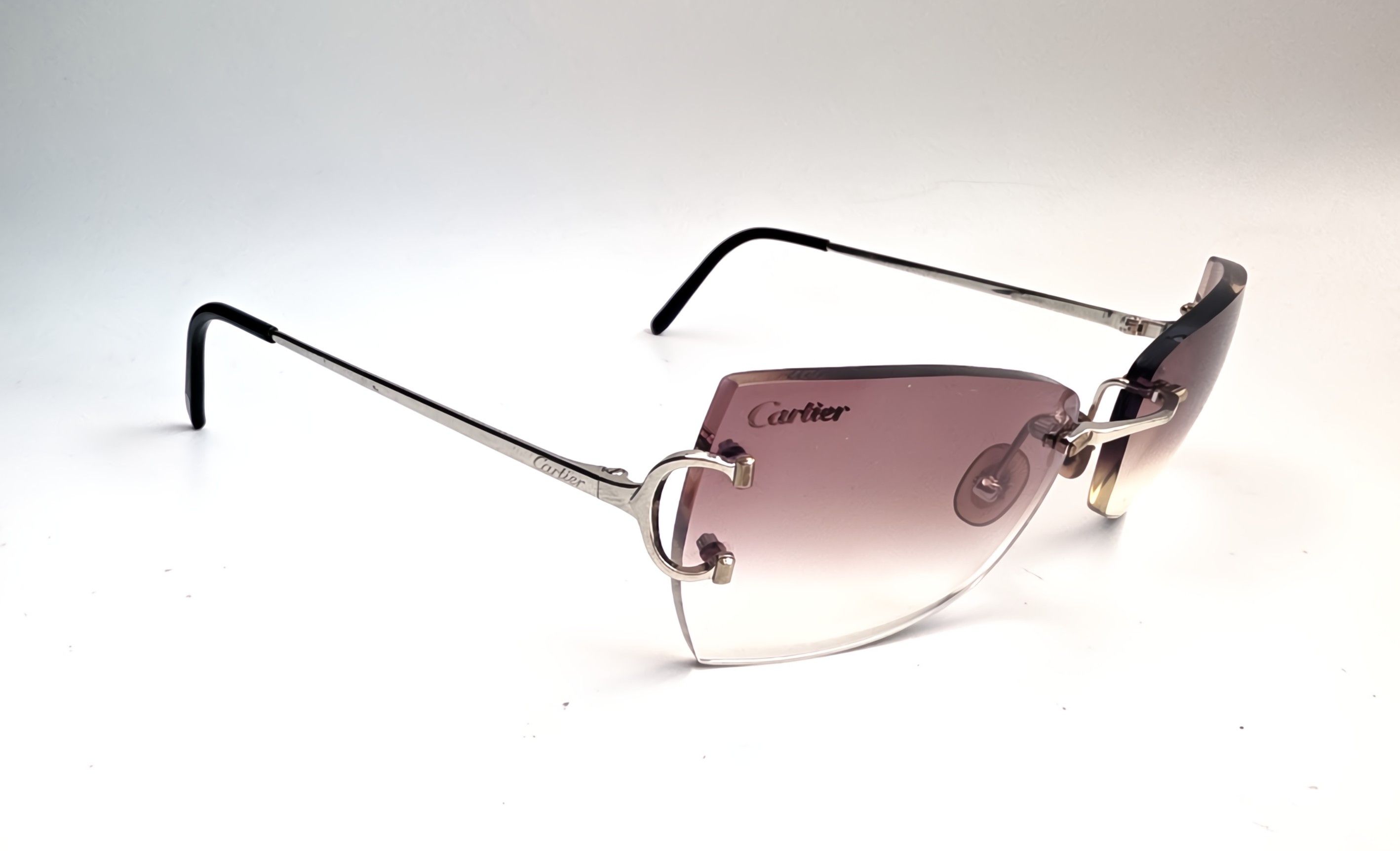 Cartier Authentic Cartier Piccadilly Silver Rimless Sunglasses Size ONE SIZE - 6 Thumbnail