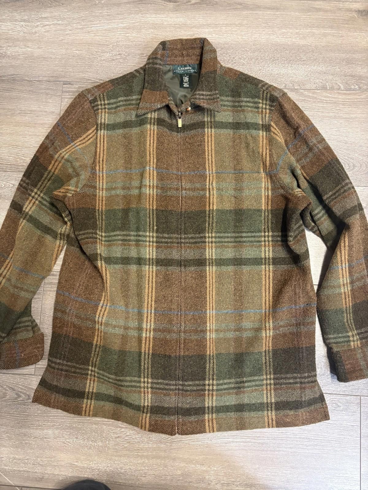 Lauren Ralph Lauren Ralph Lauren Full Zip Jacket 100% Wool Mens Large Plaid Size US L / EU 52-54 / 3 - 1 Thumbnail