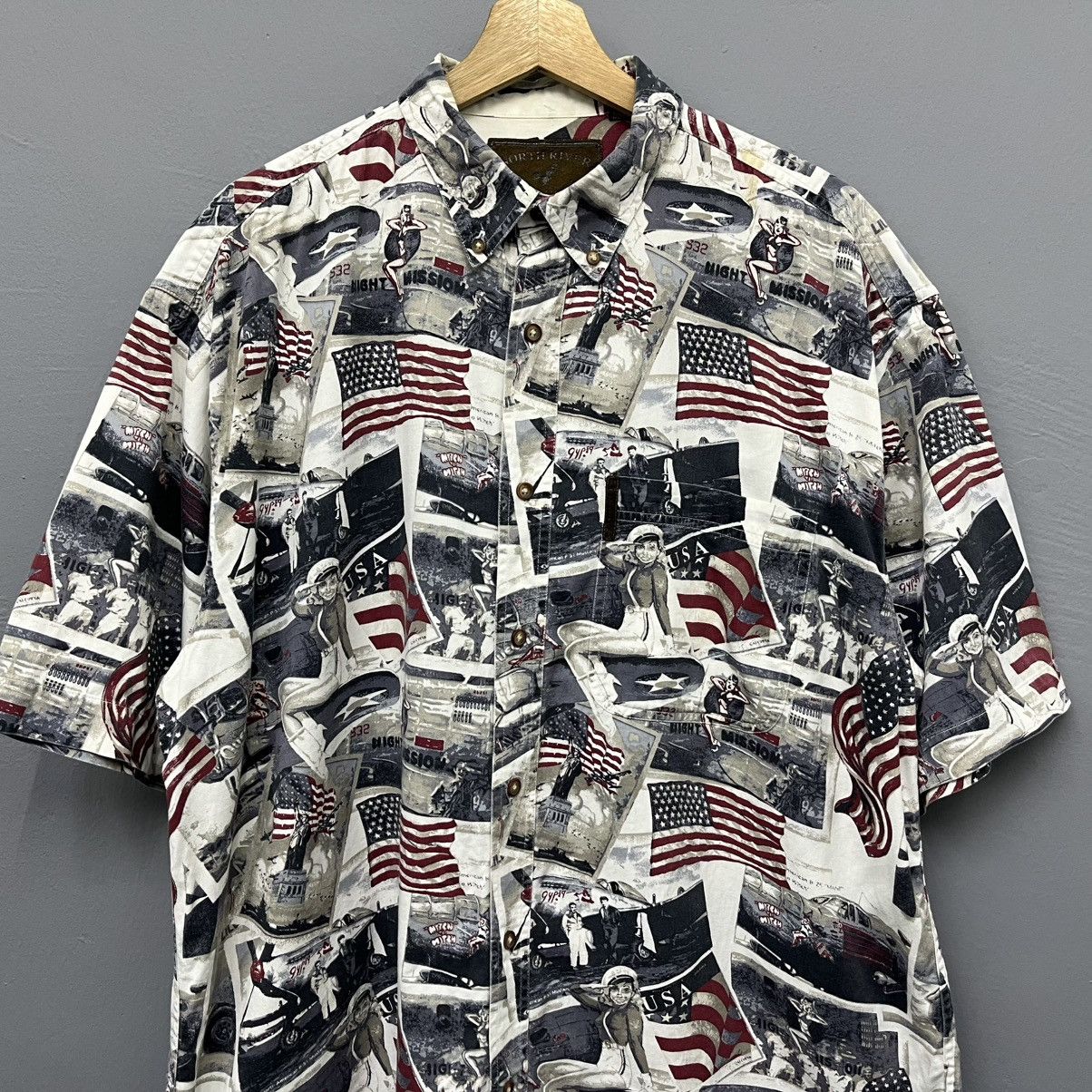 North River Outfitters North River American Patriotic Button Up Shirts Size US XL / EU 56 / 4 - 3 Thumbnail