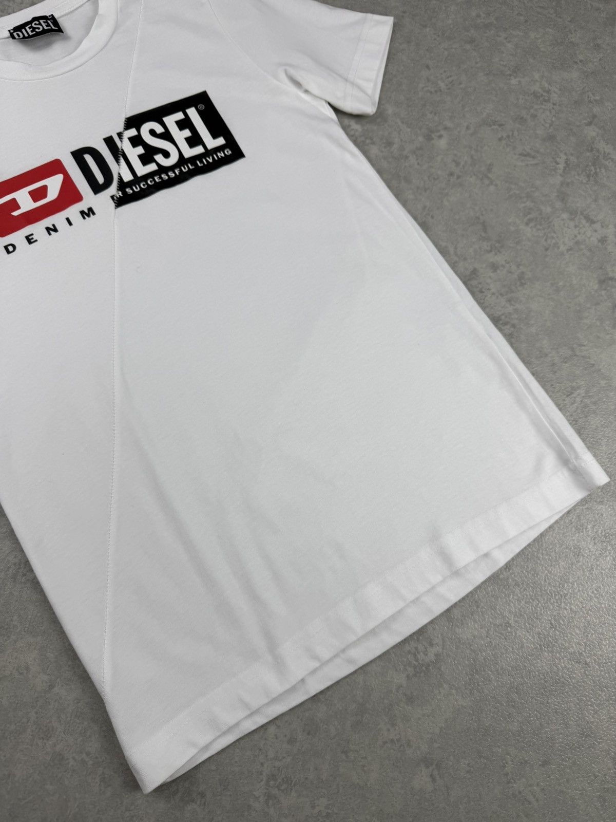 Diesel Diesel Women White Logo T-Shirt XXS Slim Fit Casual Tee Size XXS / US 00 / IT 34 - 2 Thumbnail