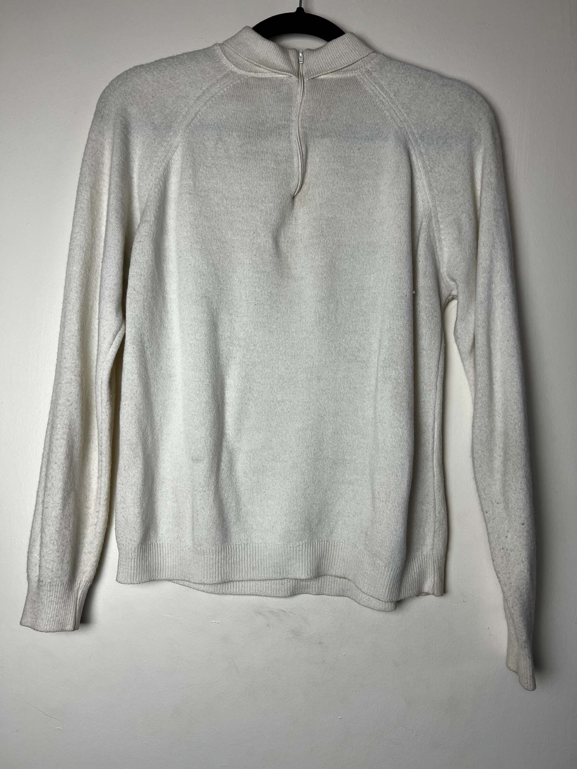 pandora Vintage 1960's Pandora Creamy Off White Mock-Neck Sweater Size M / US 6-8 / IT 42-44 - 6 Thumbnail