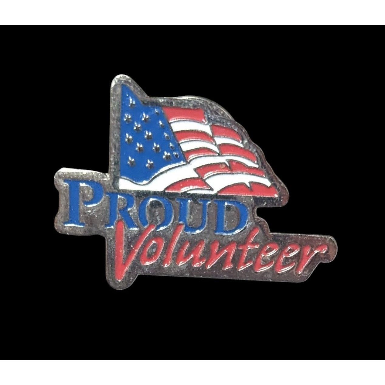 Other Proud Volunteer Patriotic Flag Enamel Lapel Pin Size ONE SIZE - 1 Thumbnail