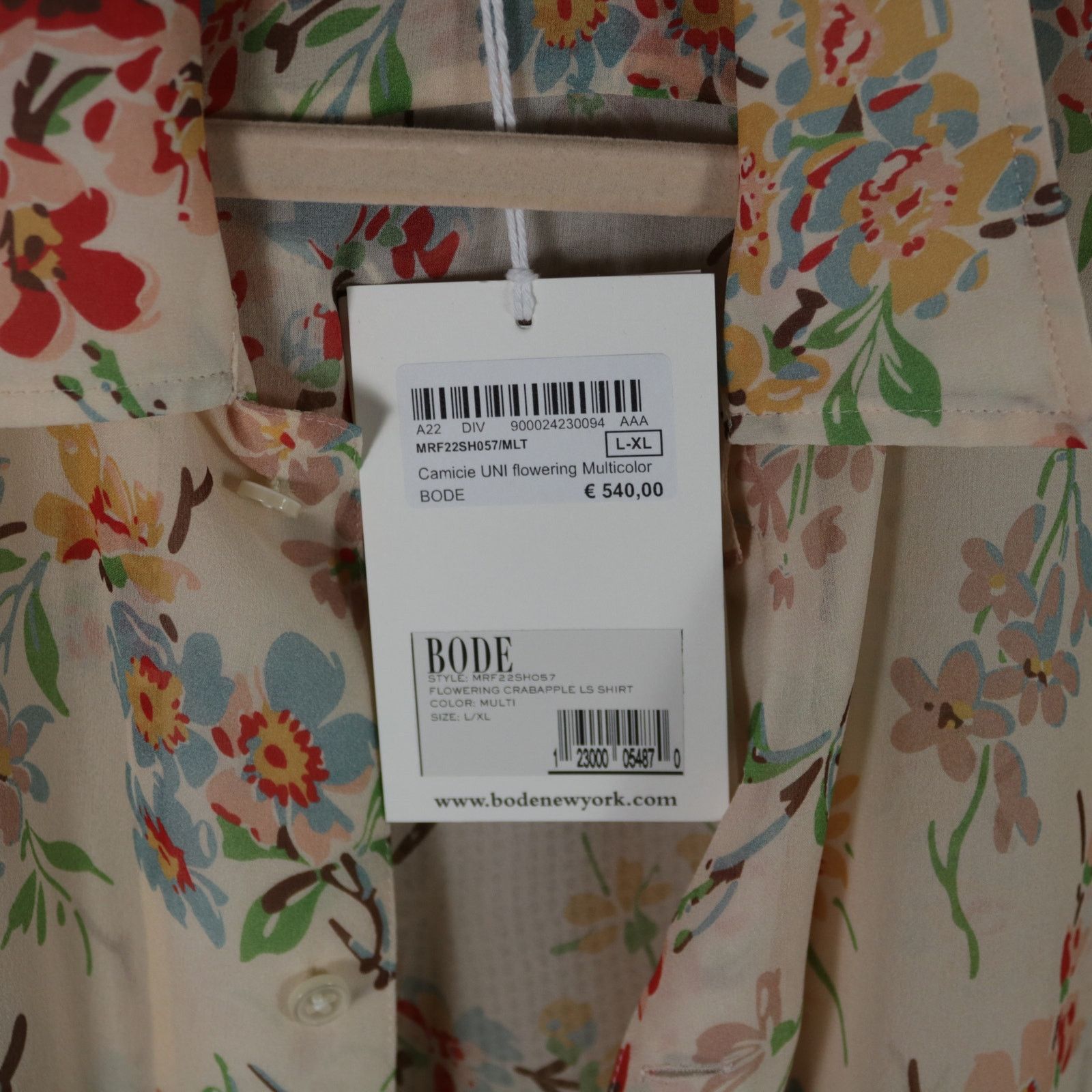 Bode Bode New York Flowering Crabapple Silk Shirt L / XL New Size US L / EU 52-54 / 3 - 4 Thumbnail