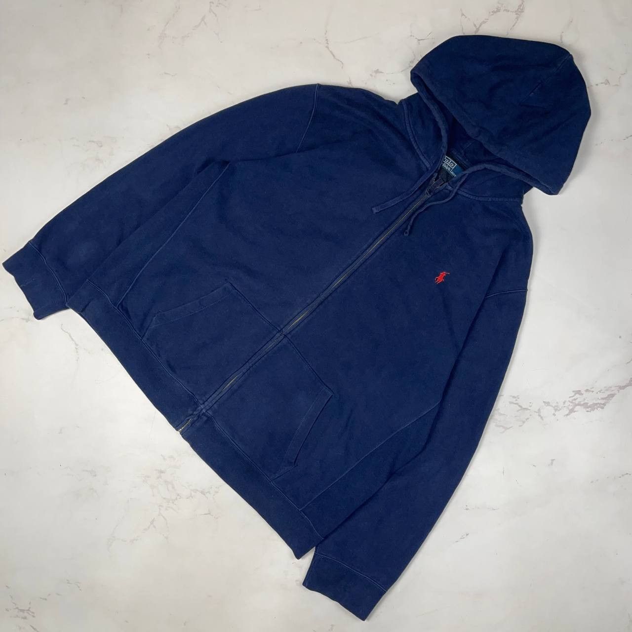 Polo Ralph Lauren Ralph Lauren Polo Zip Up Hoodie Pony Y2K Navy Blue Size US XXL / EU 58 / 5 - 1 Thumbnail