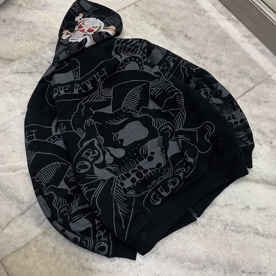 Christian Audigier × Ed Hardy Y2k Christian Audigeri 'Death Or Glory ' Zipper Jacket Size US M / EU 48-50 / 2 - 8 Thumbnail