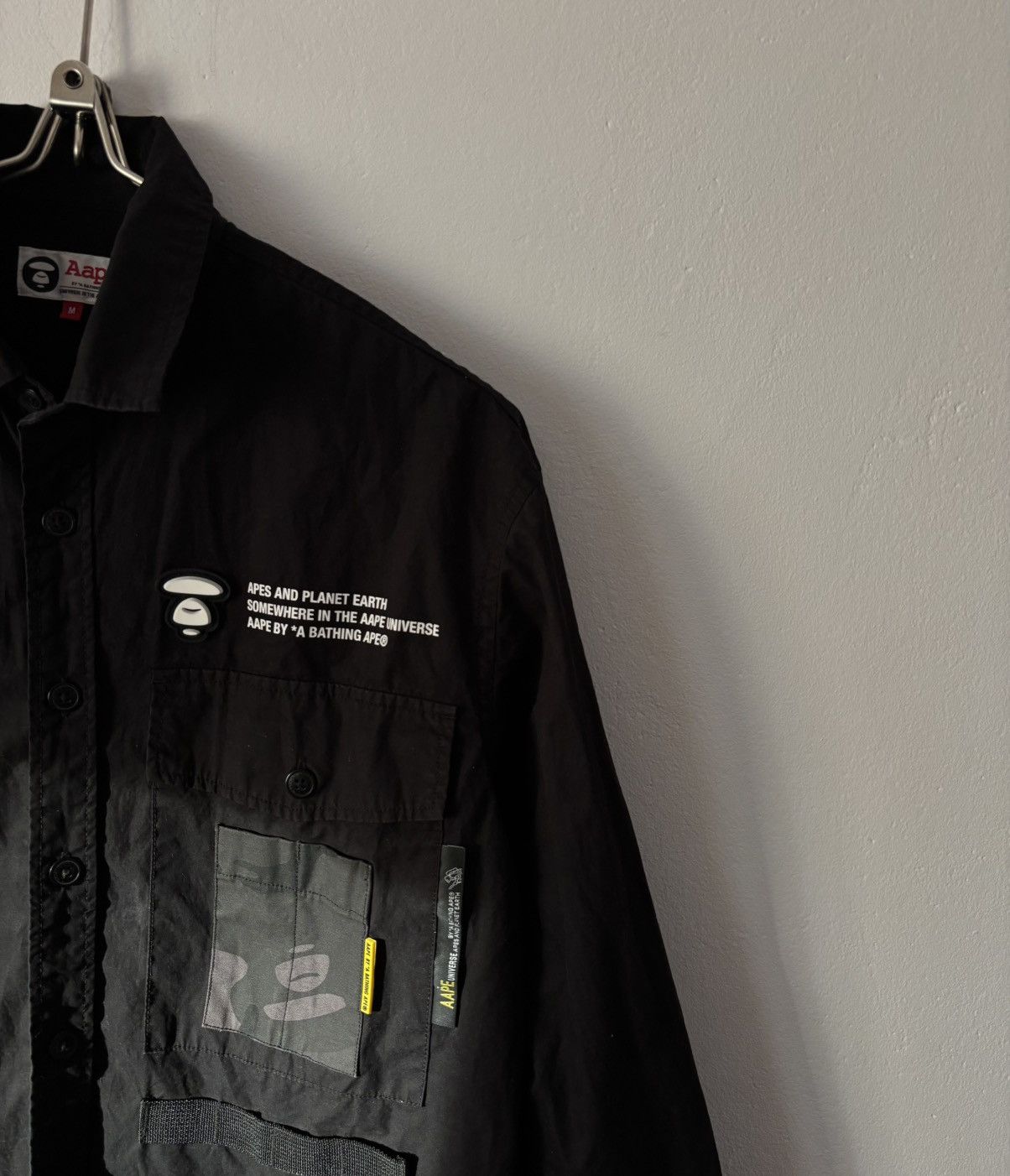 Aape Bape Aape Shirt Overshirt Military Logo Size US M / EU 48-50 / 2 - 2 Thumbnail