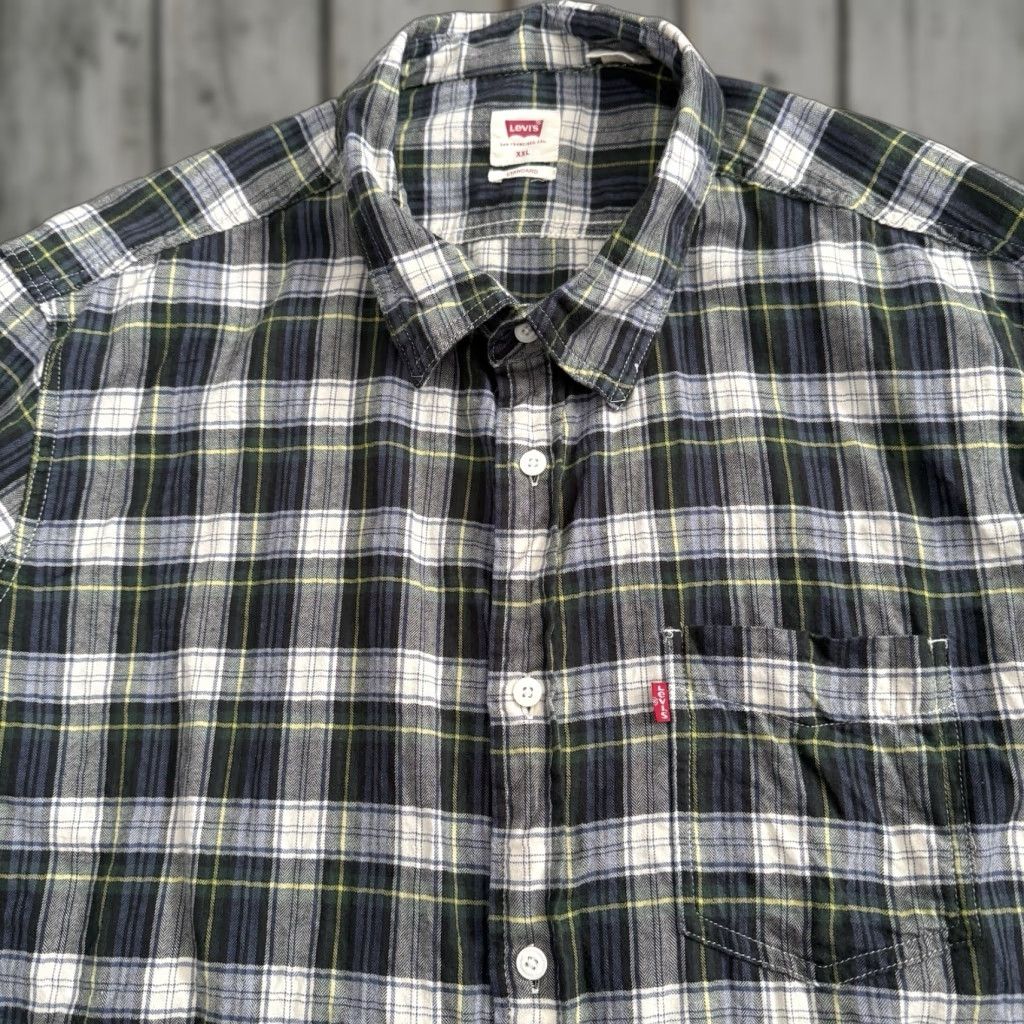 Levi's Levi’s Flannel Shirt Mens XXL Blue Tartan Plaid Lightweight Button Up Casual Travel Size US XXL / EU 58 / 5 - 1 Thumbnail