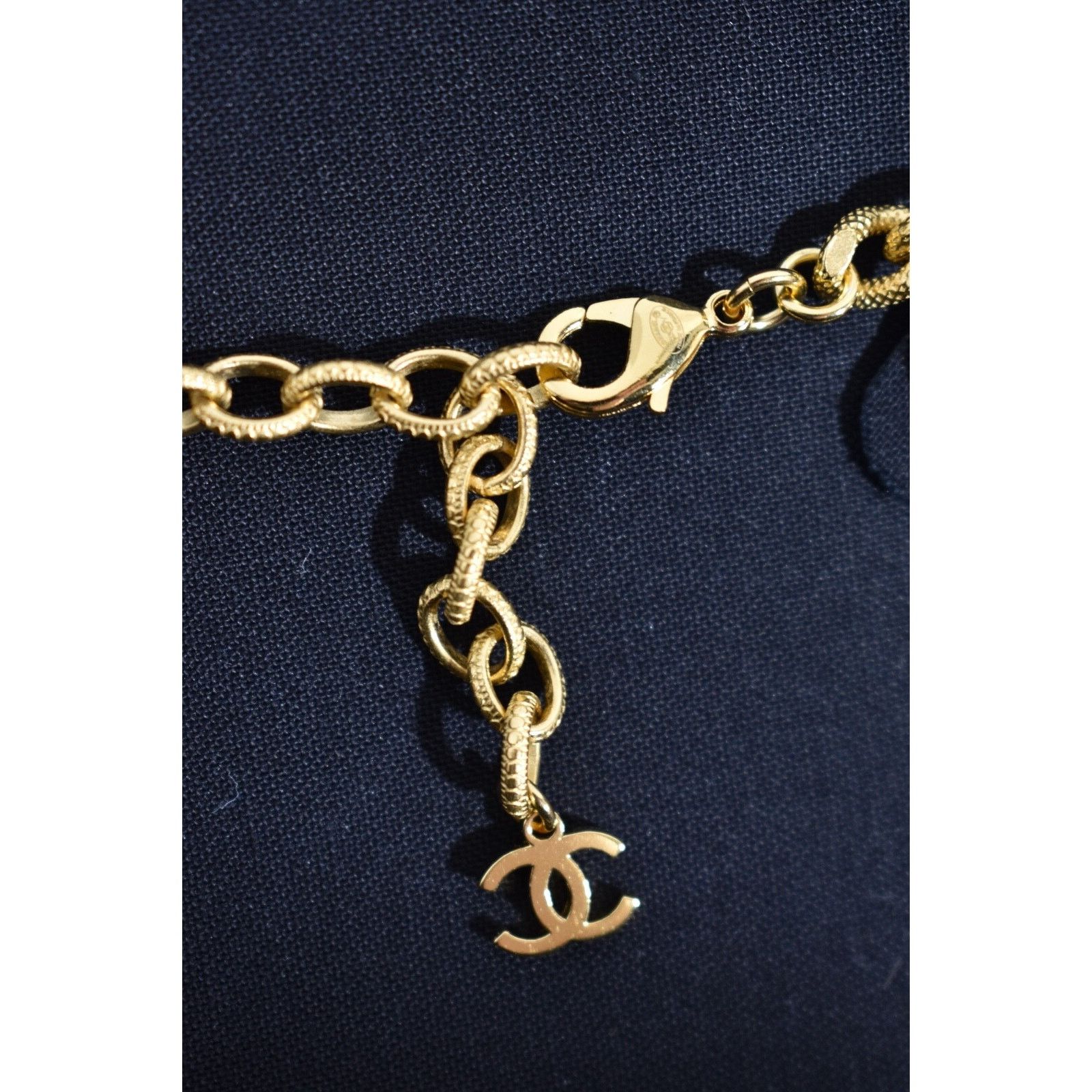 Chanel Chanel REV Gold Golden Crystal Choker Pendant Necklace Size ONE SIZE - 6 Thumbnail