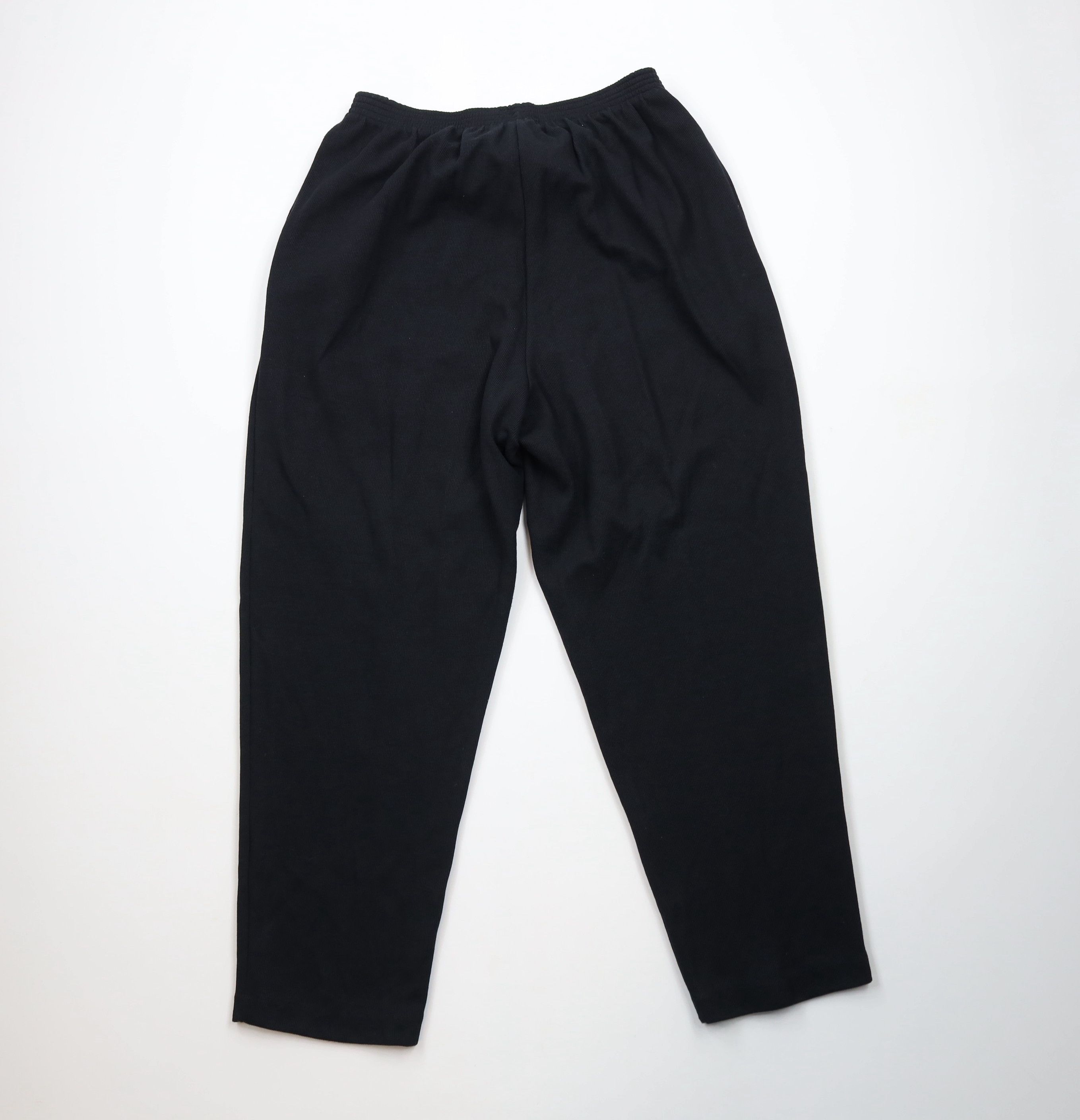 Vintage Vintage 90s Streetwear Ribbed Knit Sweatpants Black USA Size 29" - 10 Thumbnail