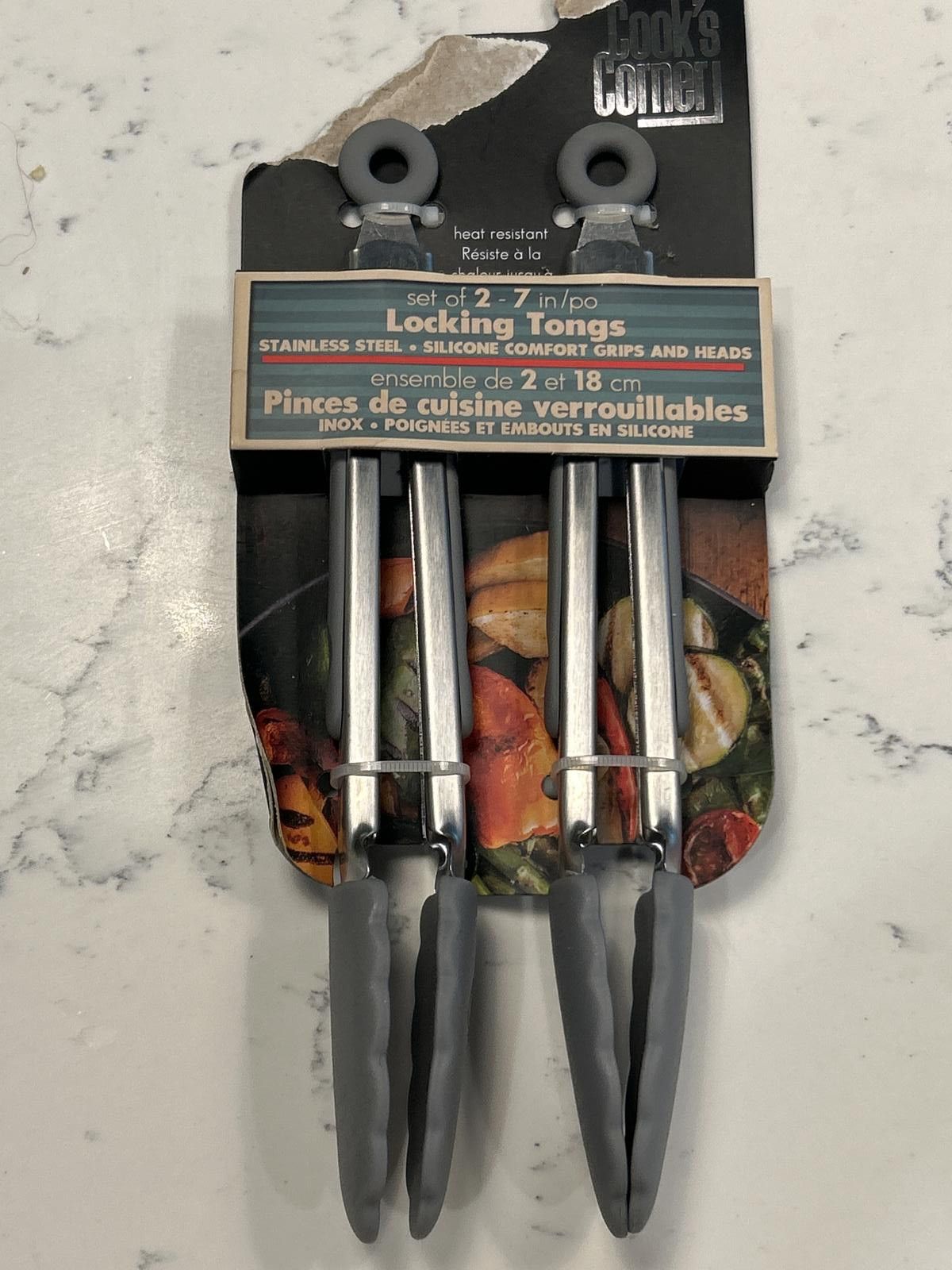 Designer Set of 2! Cook’s Corner Locking Tongs (18 cm), Kindness Shop Size ONE SIZE - 7 Thumbnail