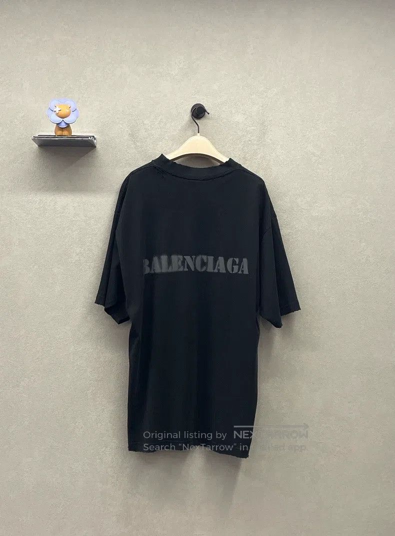 Balenciaga Balenciaga Letter Printed Loose Fit Round Neck Short Sleev Size US XS / EU 42 / 0 - 3 Thumbnail