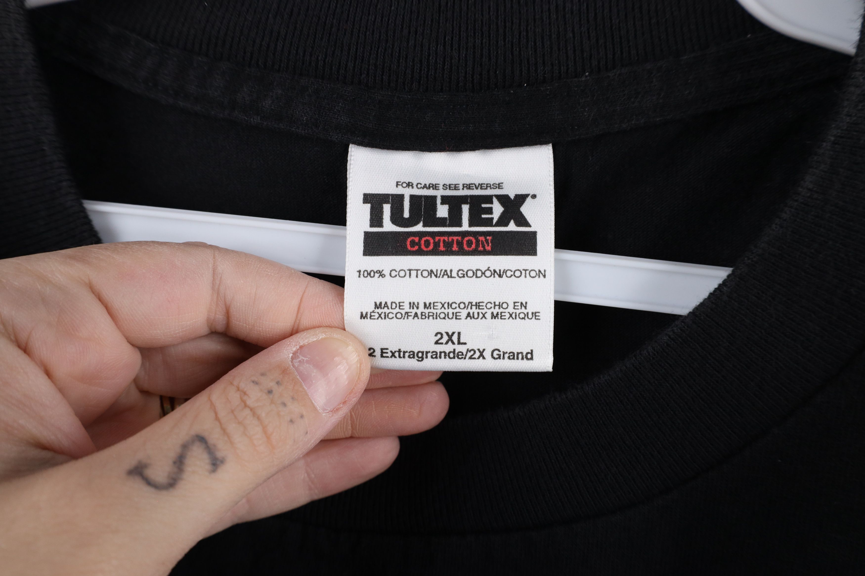 Vintage Vintage 90s Streetwear Short Sleeve T-Shirt Black Cotton Size US XXL / EU 58 / 5 - 4 Thumbnail