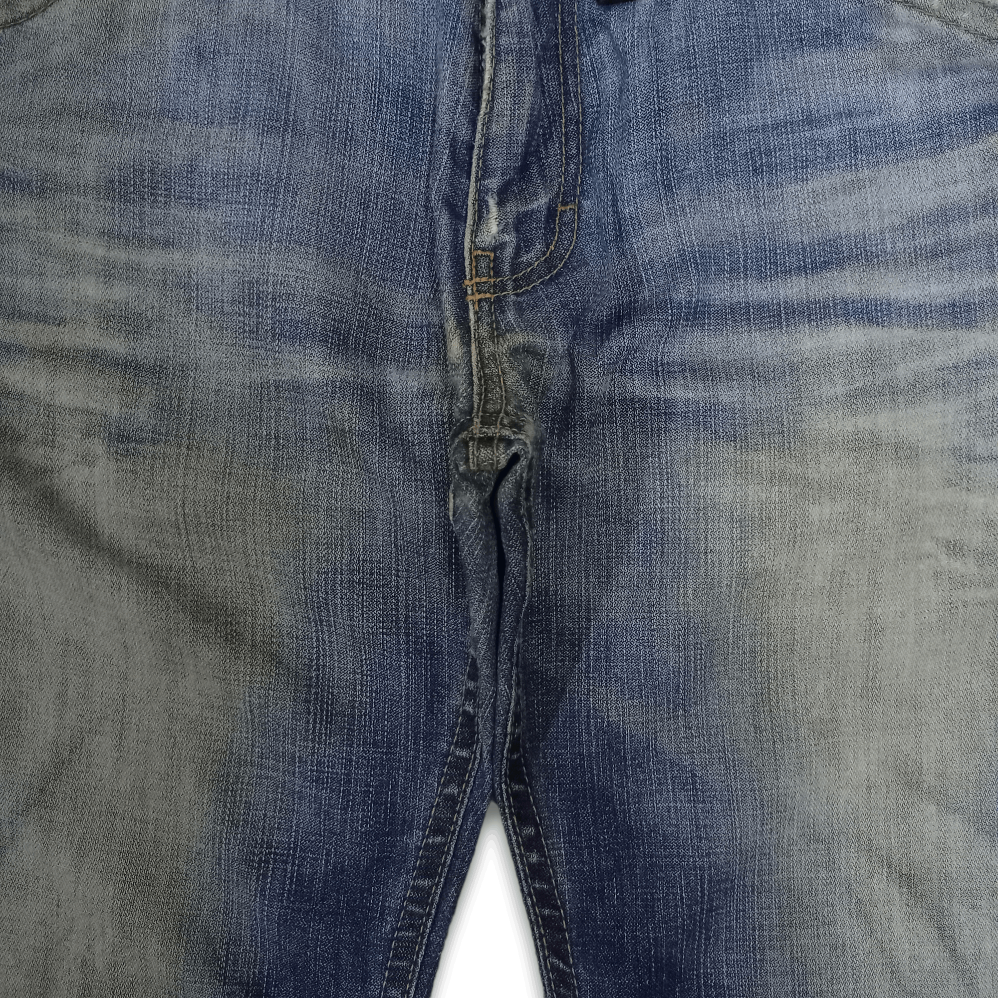 Japanese Brand SALES🔥Vintage Japanese Brand Blue Wash Distress Baggy Jeans Size US 34 / EU 50 - 5 Thumbnail