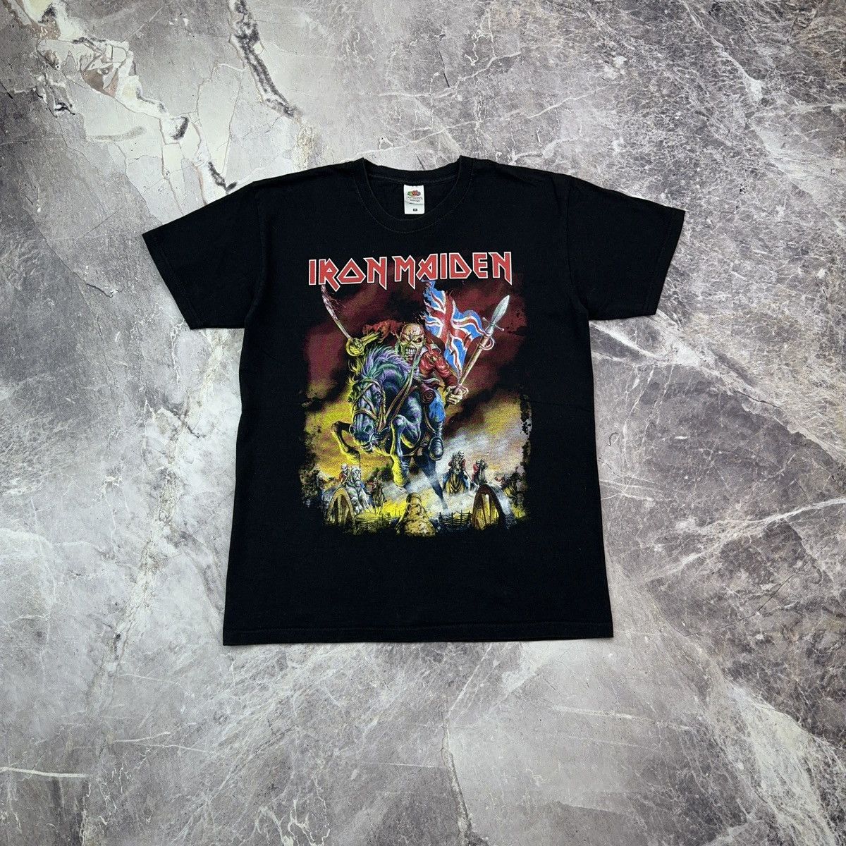 Band Tees × Vintage Vintage 00s Iron Maiden Trooper Skeleton Heavy Metal Rock Size US M / EU 48-50 / 2 - 1 Thumbnail