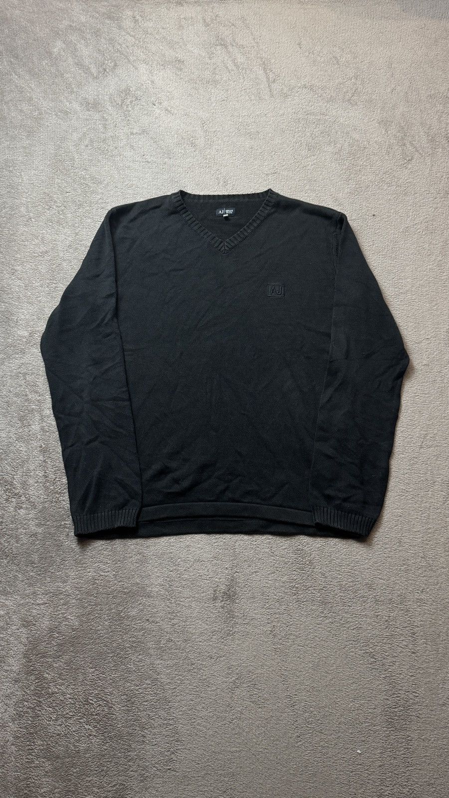 Japanese Brand Armani Jeans Vintage Faded Knitted V Neck Sweater ysl prada Size US XL / EU 56 / 4 - 4 Thumbnail