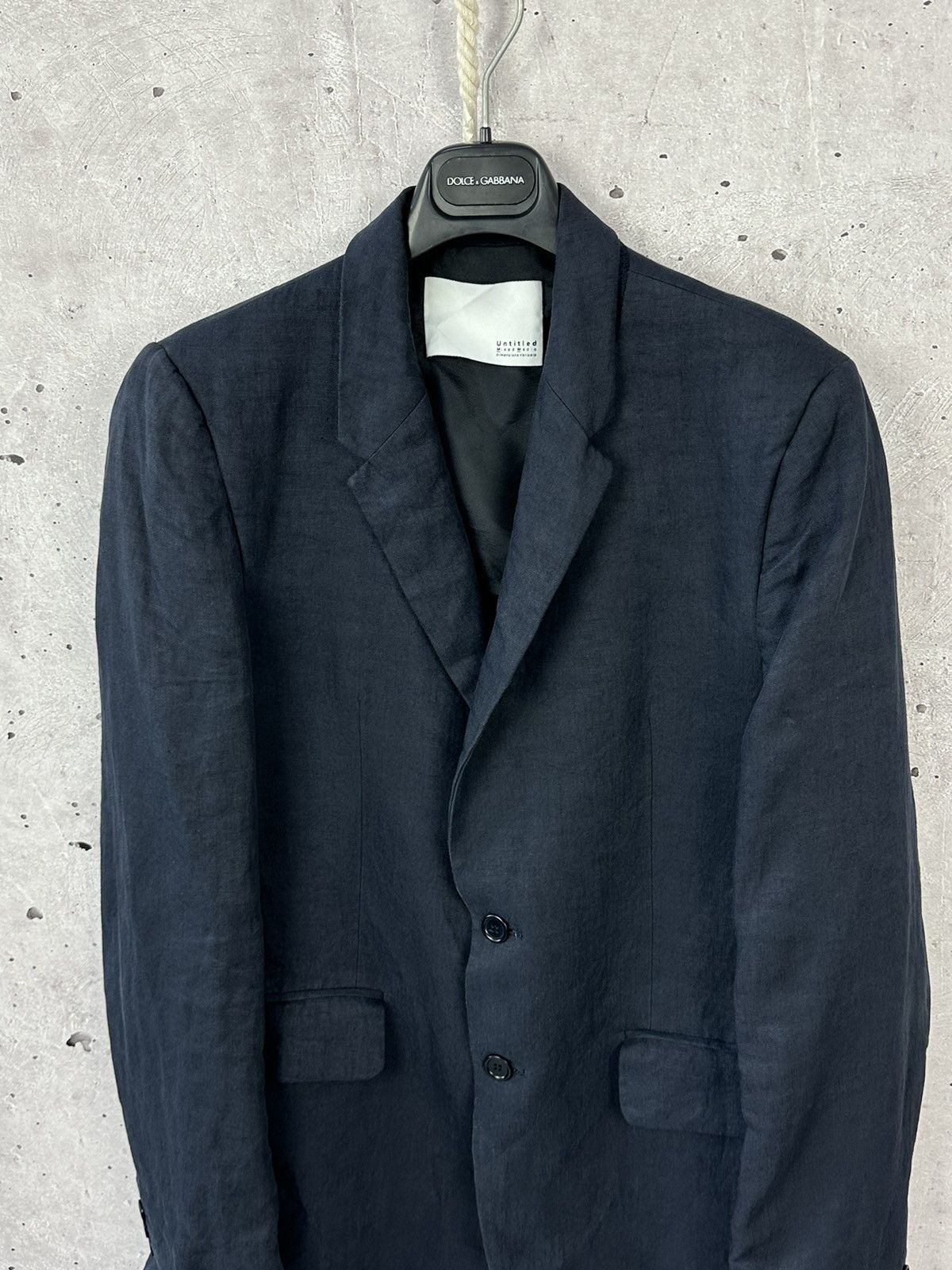 Designer × Matthew Miller Matthew Miller Untitled Navy Blue Linen long Sleeve Blazer Size US S / EU 44-46 / 1 - 2 Thumbnail
