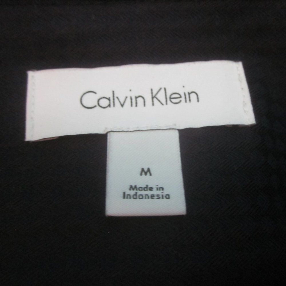 Calvin Klein Calvin Klein Black Gray Dress Shirt Mens Button Up Size M Size US M / EU 48-50 / 2 - 2 Thumbnail