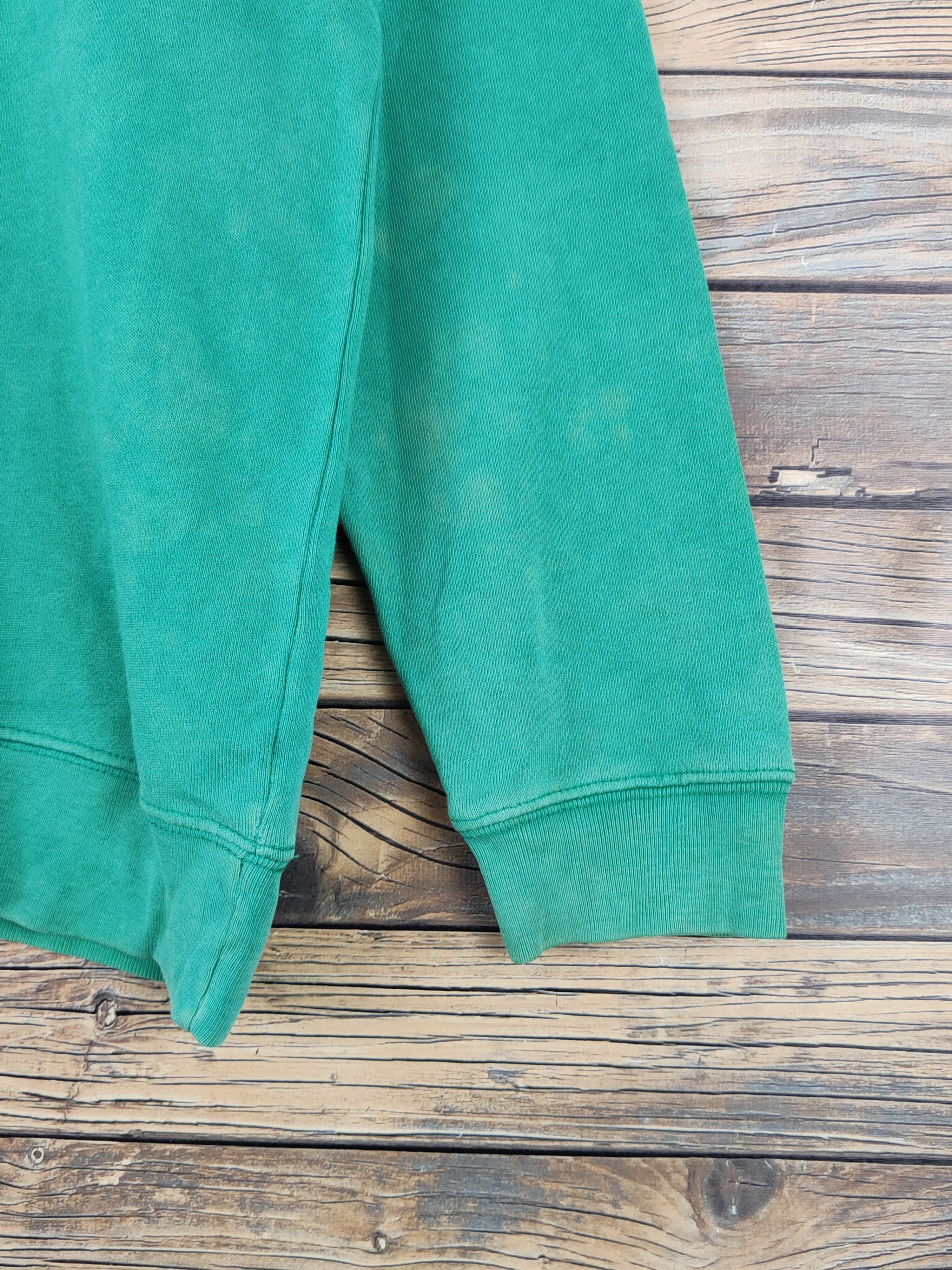 Japanese Brand Jellan luigi mario Green Faded Sweatshirts #W1923 Size US L / EU 52-54 / 3 - 6 Thumbnail