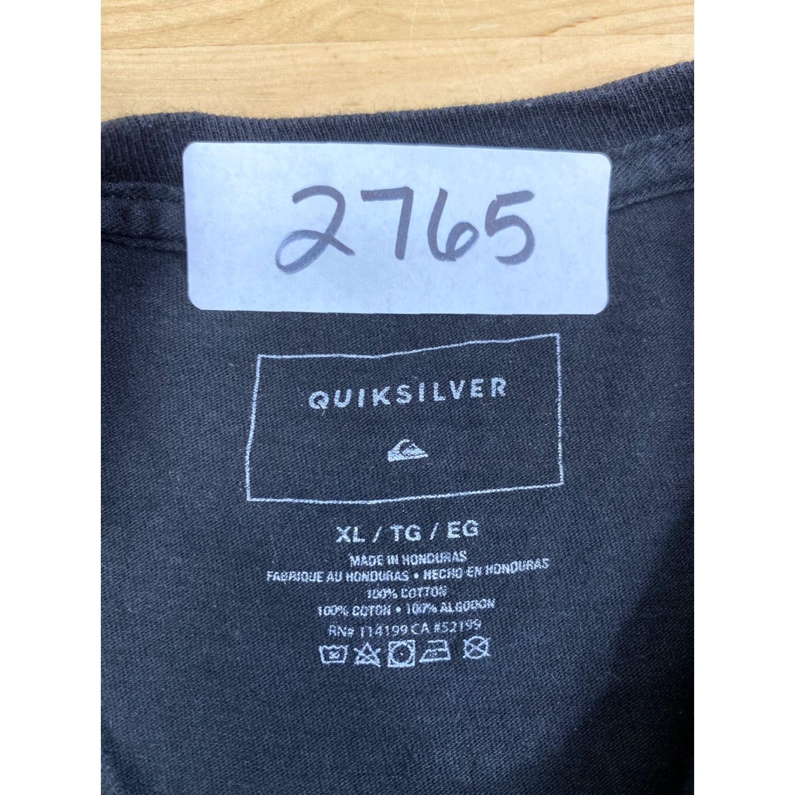 Quiksilver Quiksilver Logo Black T Shirt Short Sleeve XL Men Beach Surf 2765 Size US XL / EU 56 / 4 - 4 Thumbnail