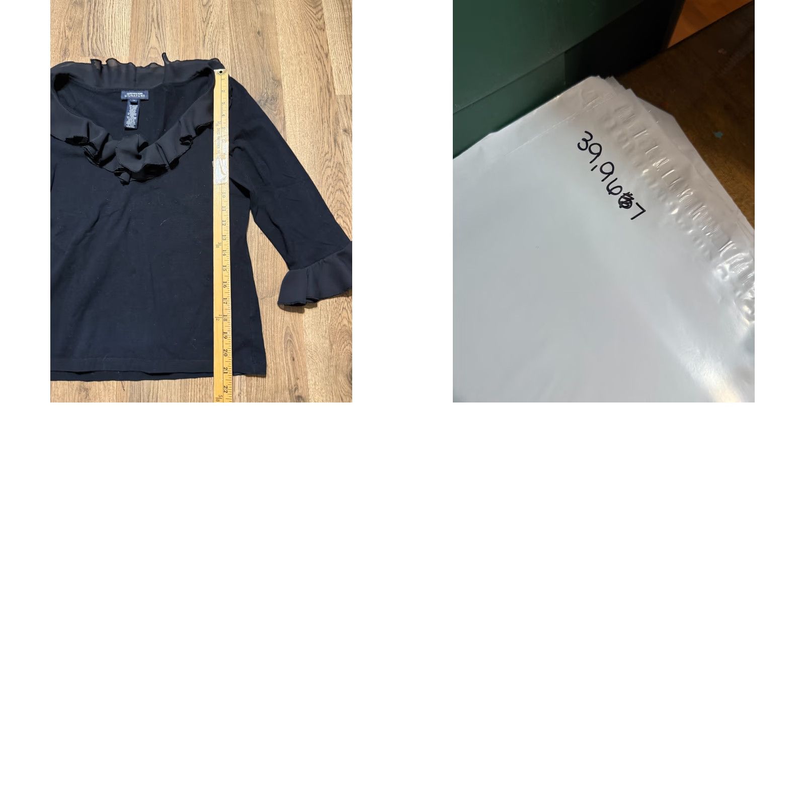 Jones New York Jones New York Signature Blouse Women's Medium Black Ruffle V-Neck Casual Modern Basic Shirt Womens Size M / US 6-8 / IT 42-44 - 8 Thumbnail