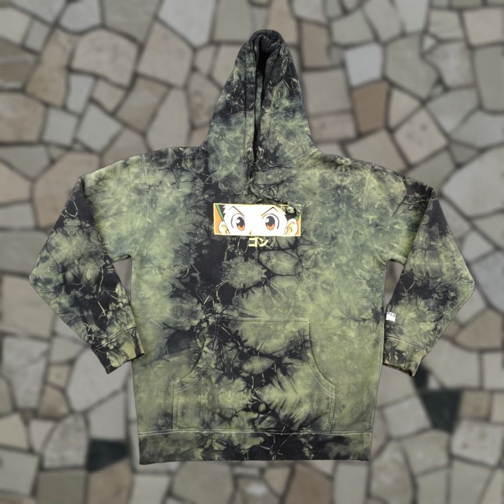 Hypland Hypland Hoodie Men Medium Green Black Tie Dye Anime Gon Freecss Sweatshirt Size US M / EU 48-50 / 2 - 1 Thumbnail