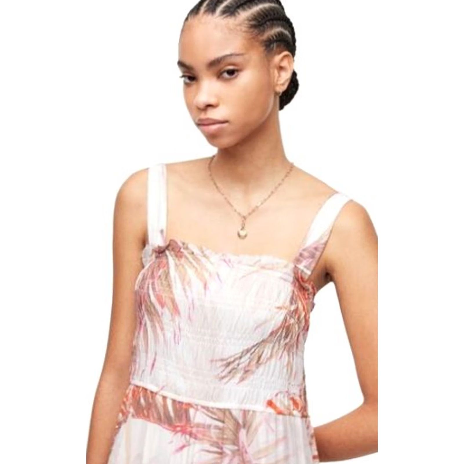 Allsaints ALLSaints Gabi Luar Strappy High / Low Dress Pink India Women's US 6 New Size M / US 6-8 / IT 42-44 - 3 Thumbnail